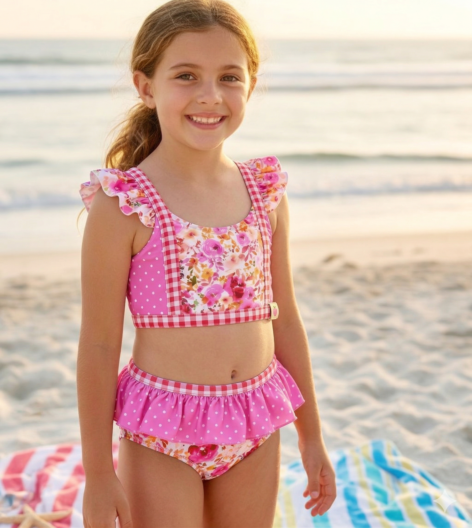 Nora Swimsuit - Pink Posy Parade