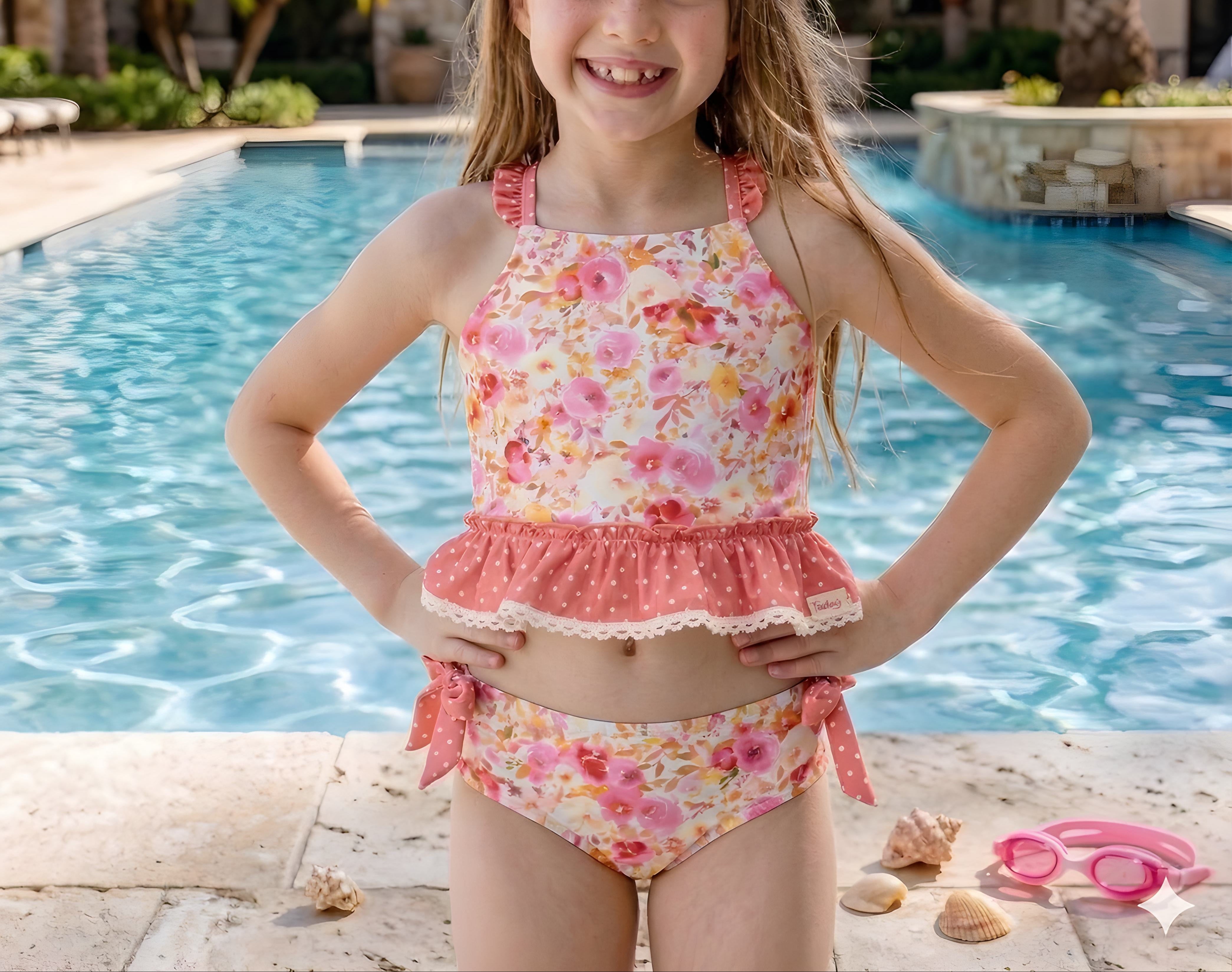 Selah Tankini Swimsuit - Pink Posy Parade (Pre-Order)