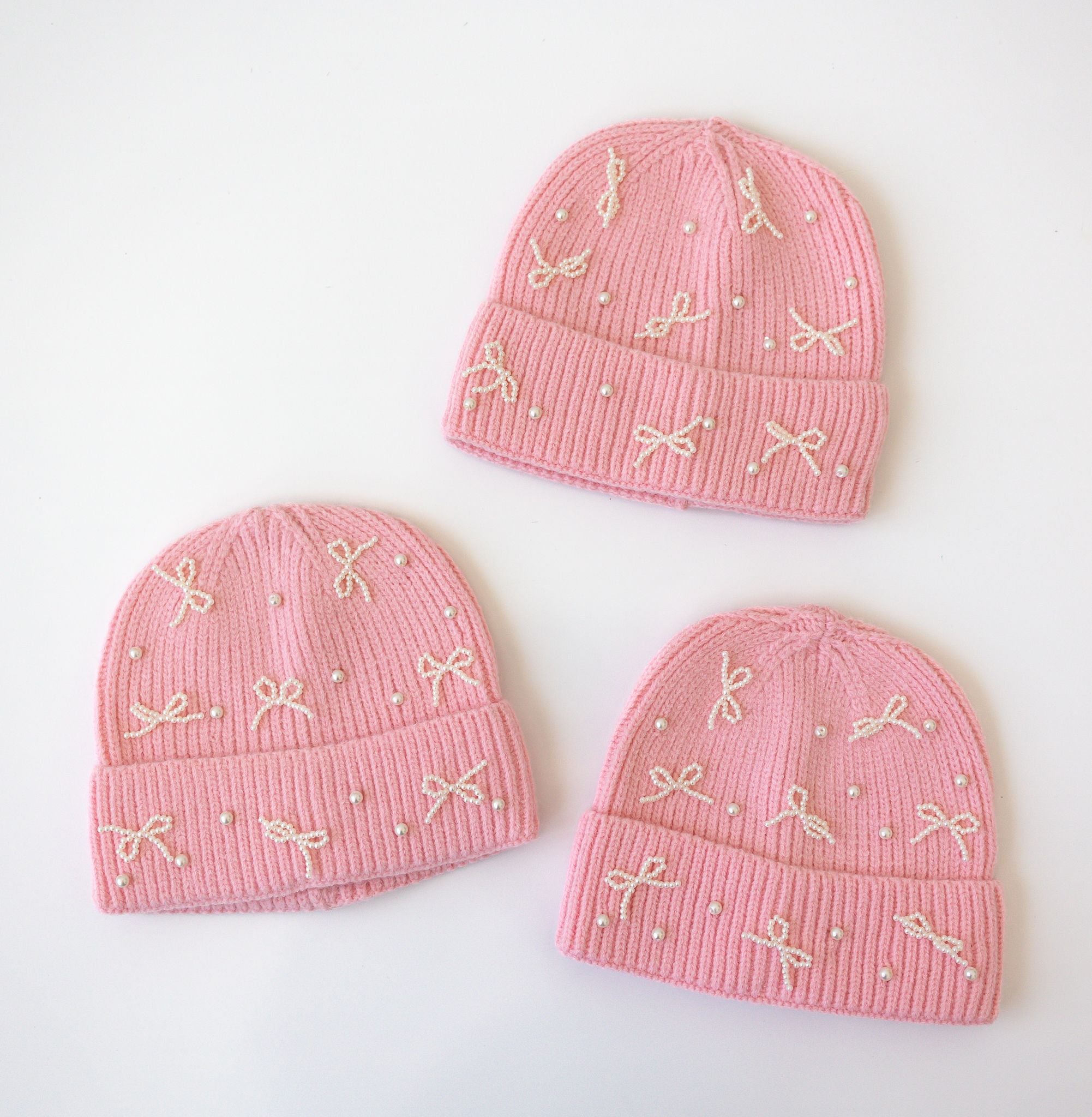 Pearl Bow Beanie