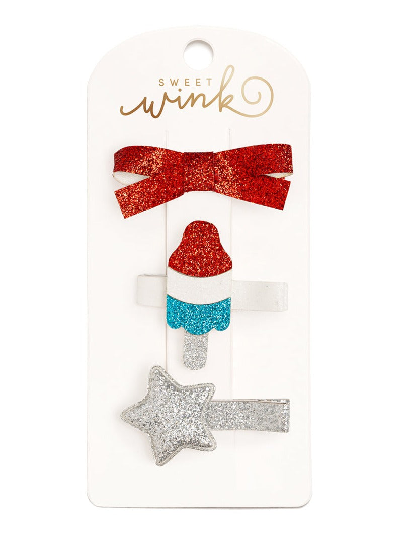 Sweet Wink Hair Clip Set - Bomb Pop