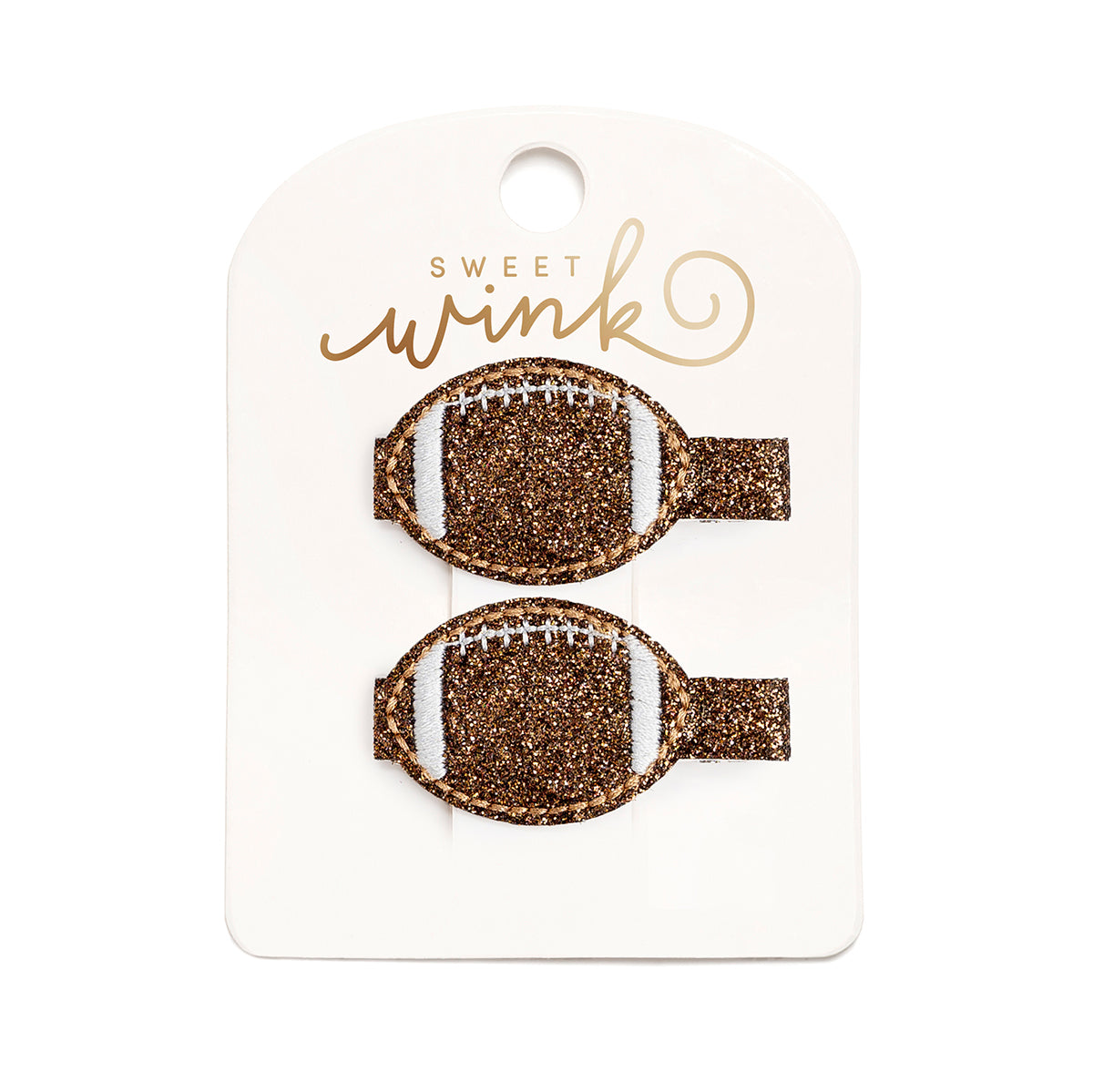 Sweet Wink Football Glitter Clip Set