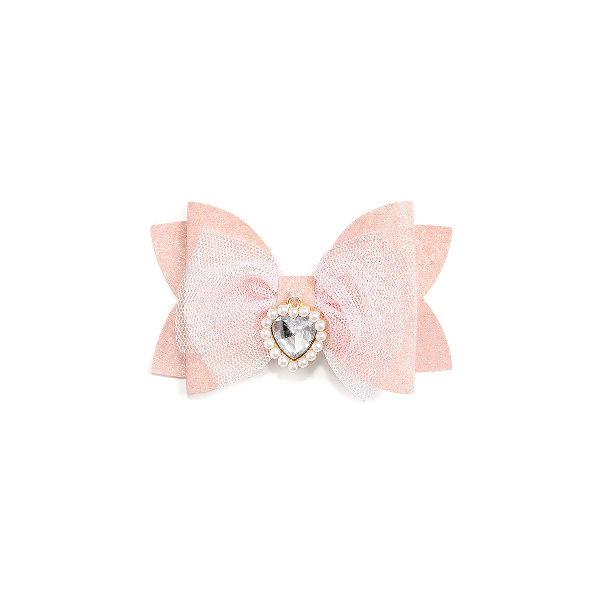Sweet Wink Hair Clip - Heart Charm Glitter