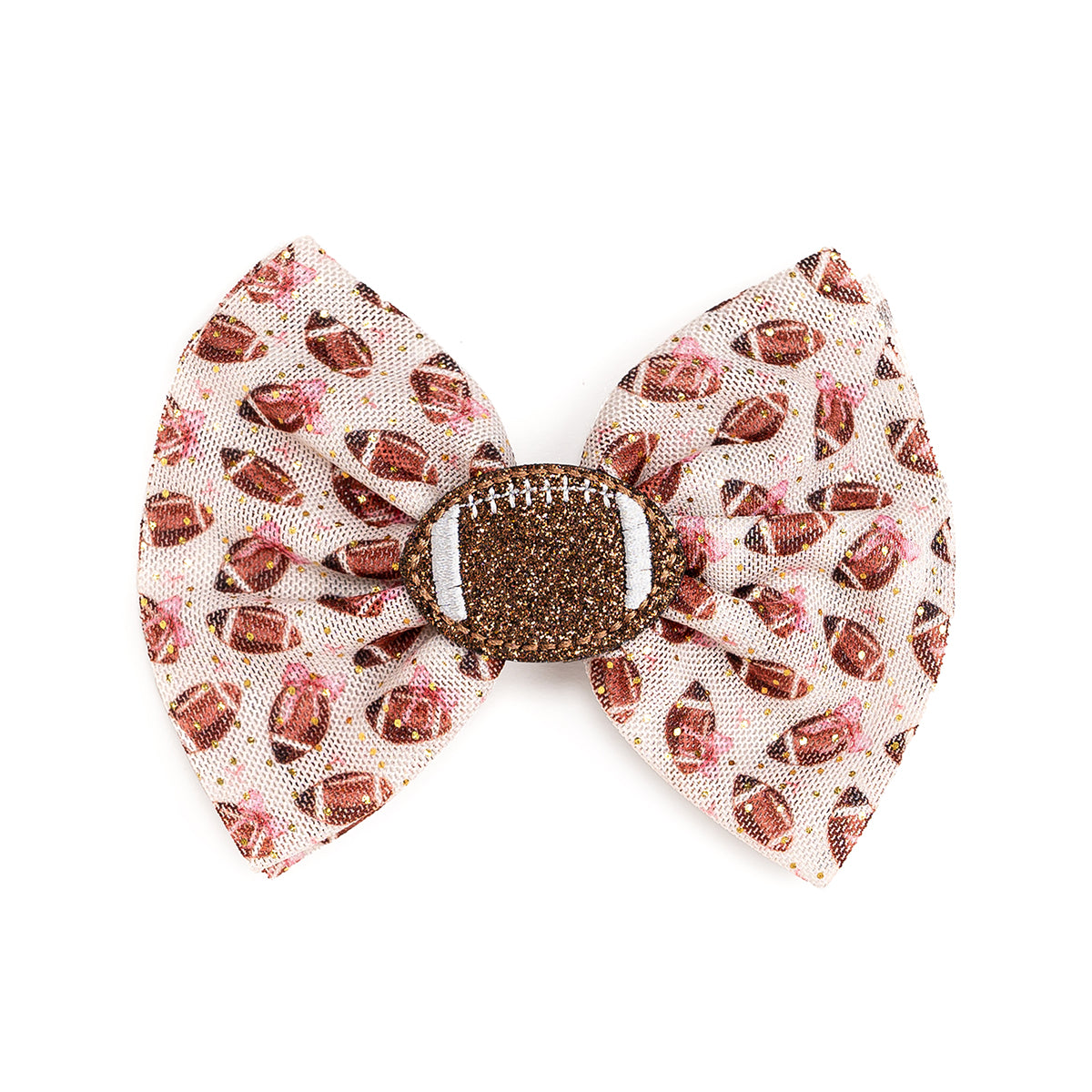 Sweet Wink Hair Clip - Football Cutie Tulle Bow