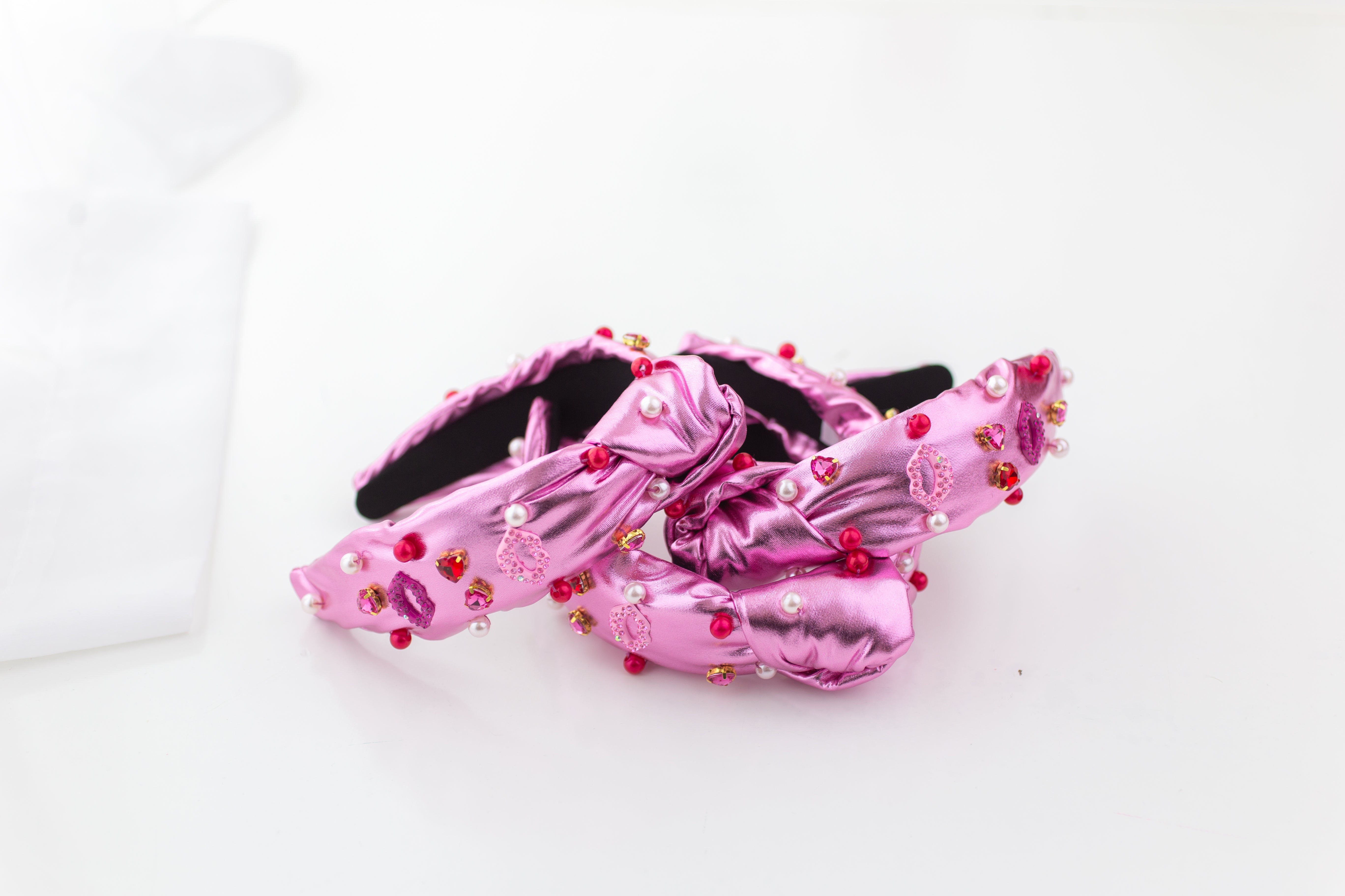 Beaded Headband - Lips & Glitz