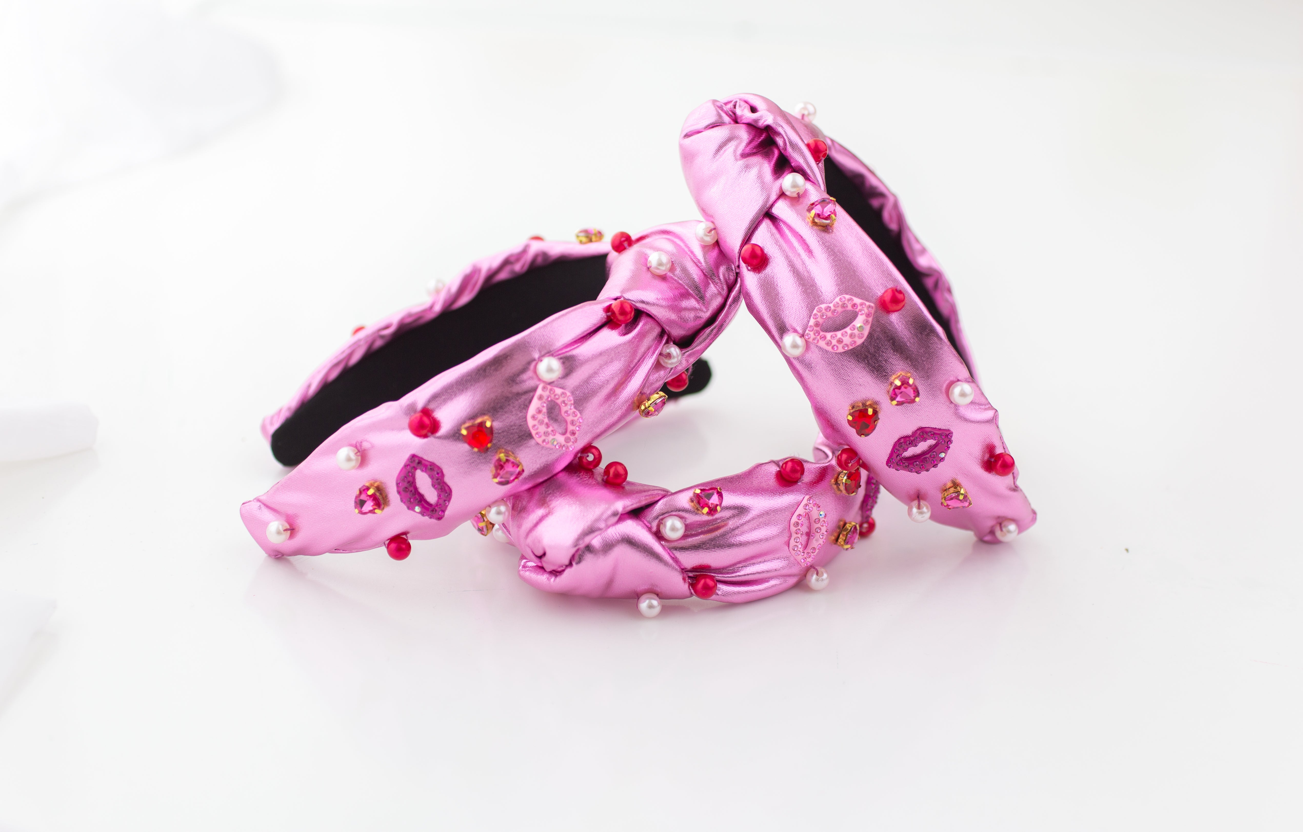 Beaded Headband - Lips & Glitz