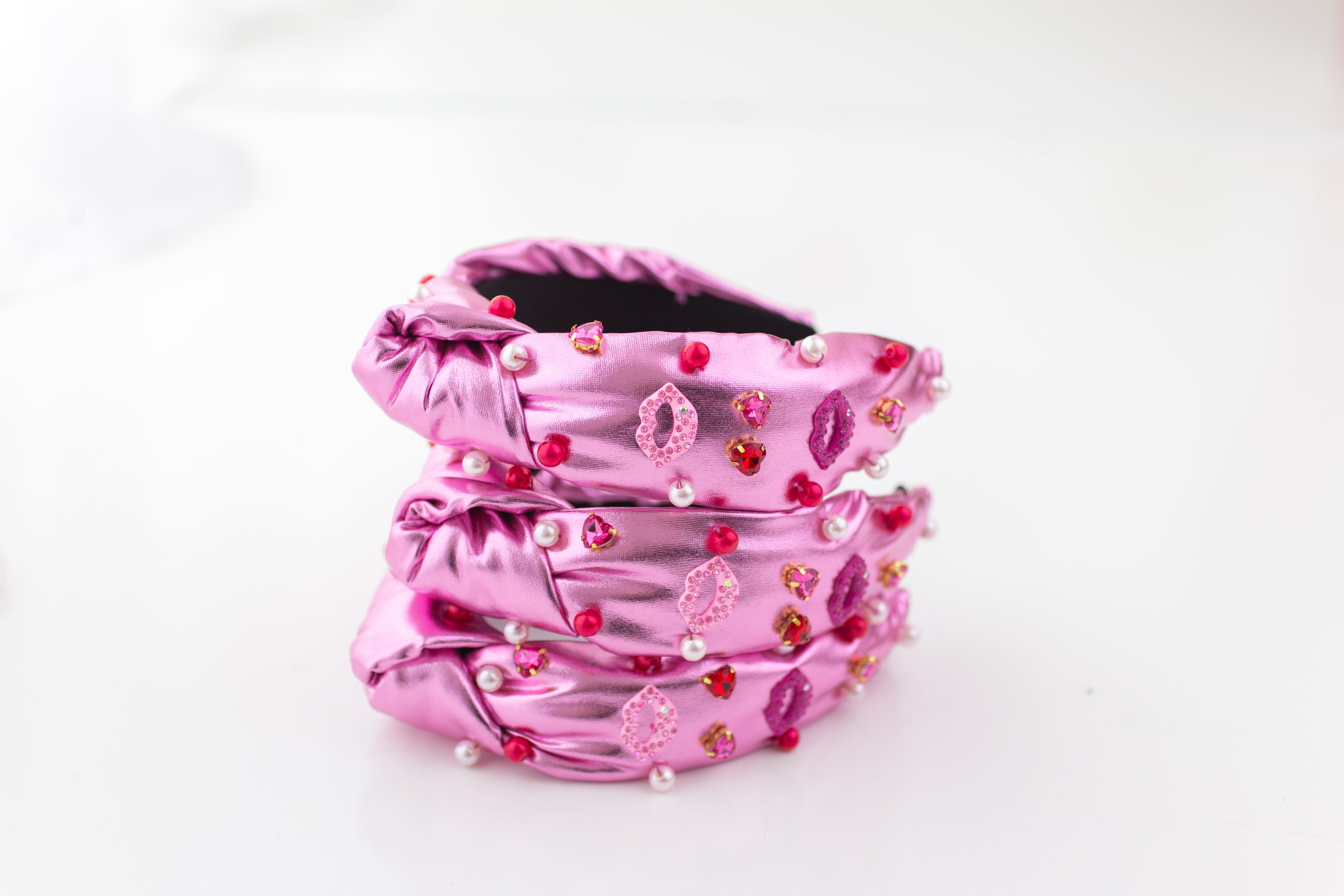 Beaded Headband - Lips & Glitz