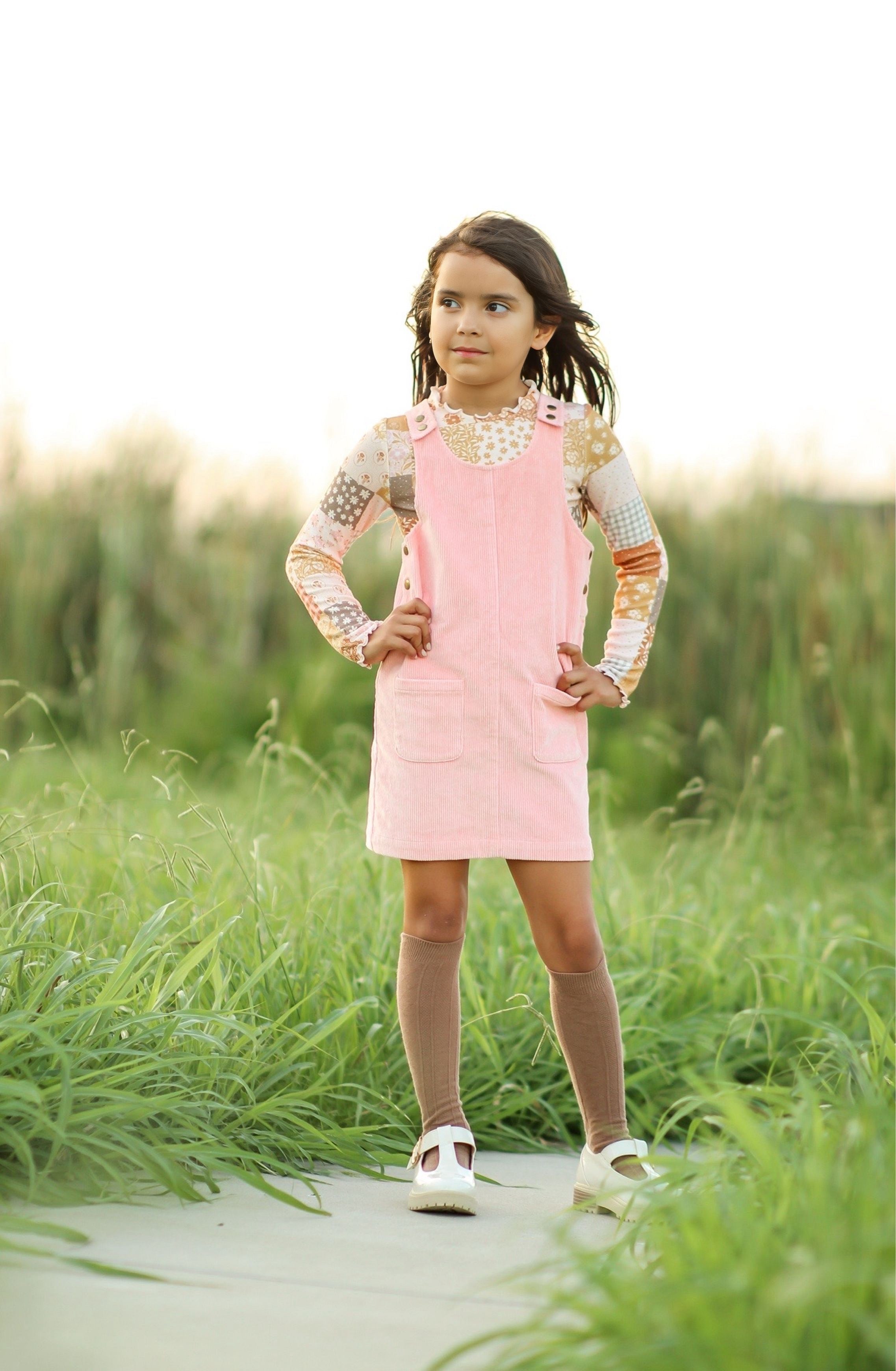 Parker Corduroy Jumper Set - Harvest Stitch Patchwork (Pre-Order)