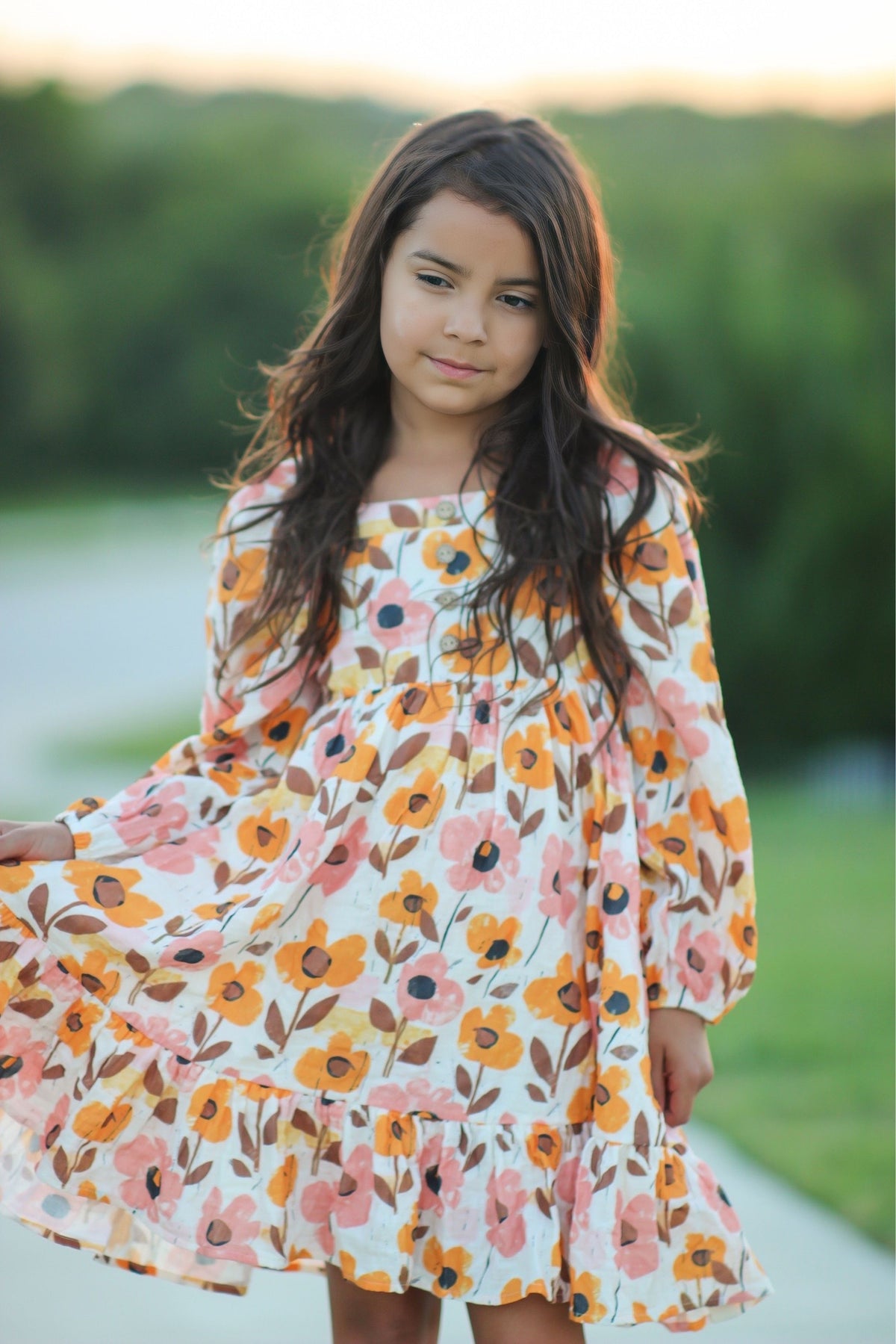 Puff Sleeve Gauze Dress - Goldenrod