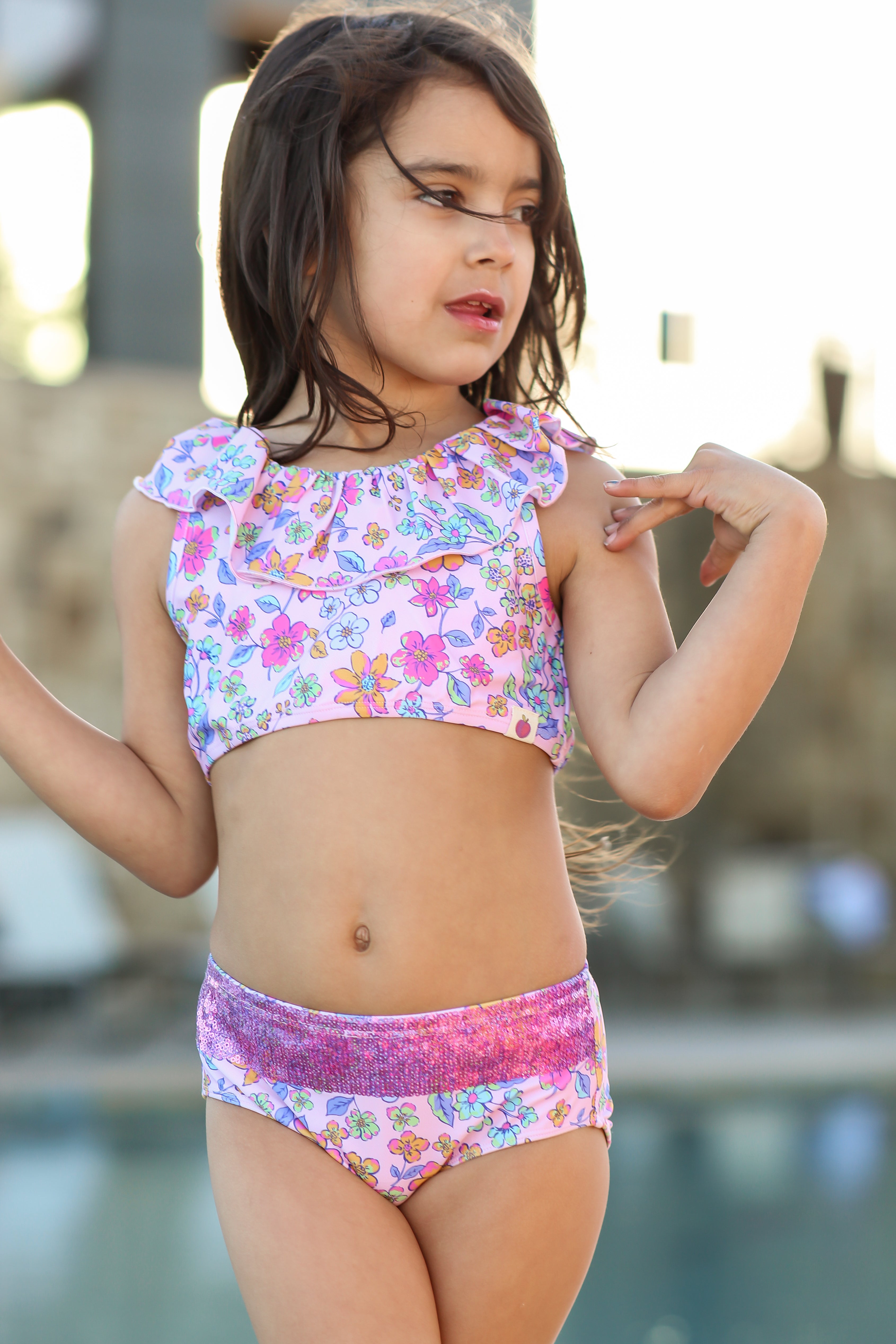 Vera Swimsuit - Sunset Sorbet Sequin