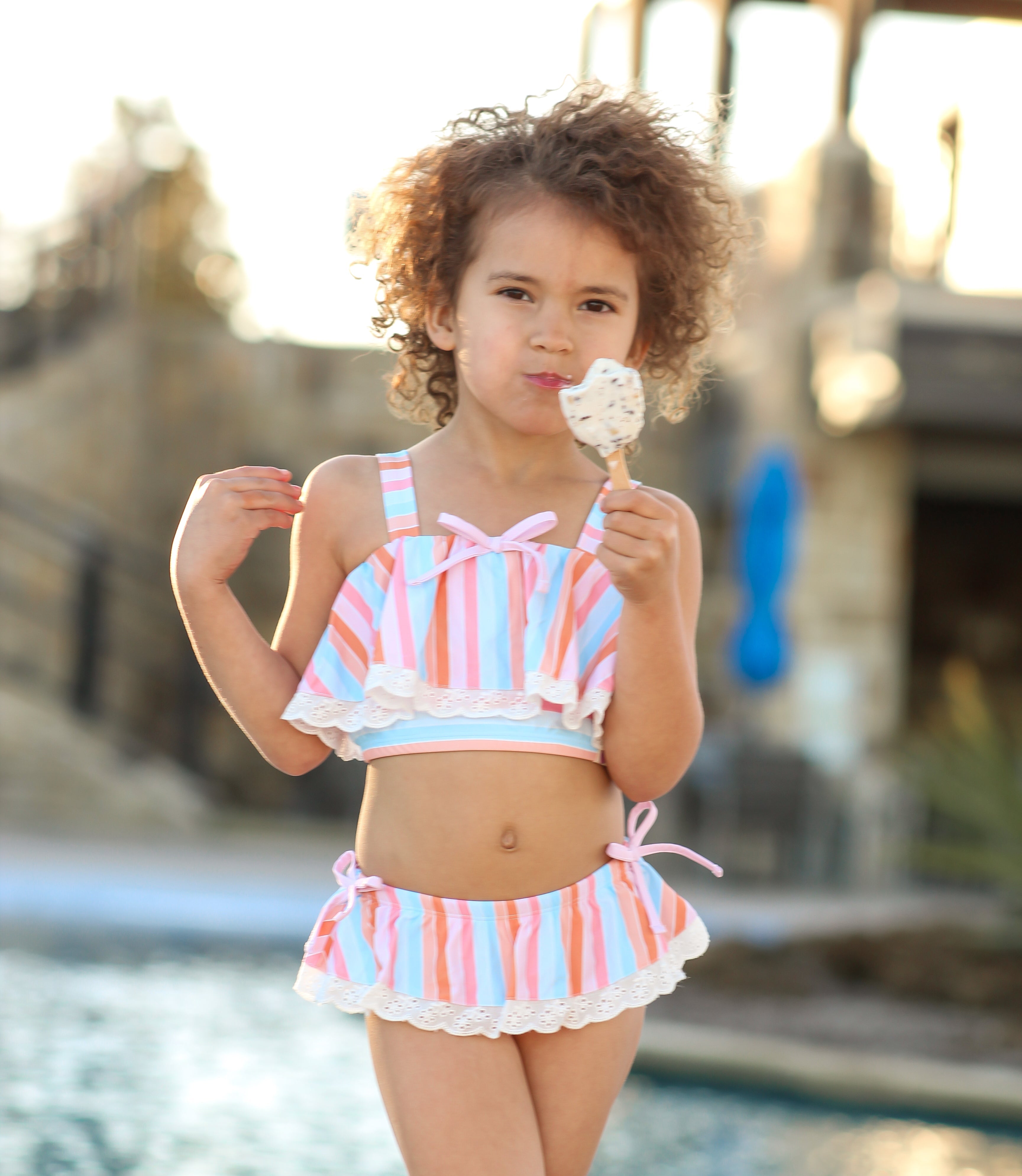 Gemma Swimsuit - Tangerine Tides (Pre-Order)