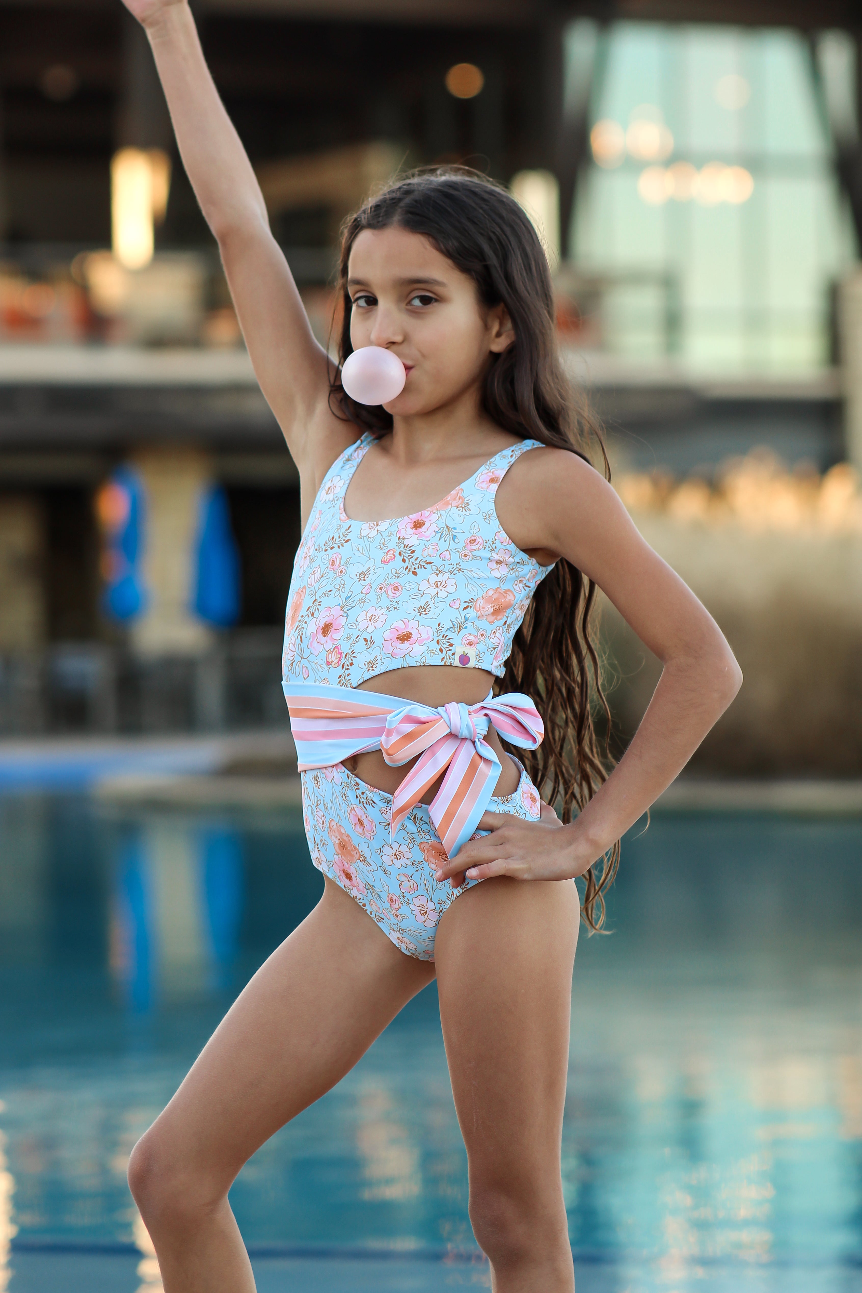 Reese Swimsuit - Tangerine Tides