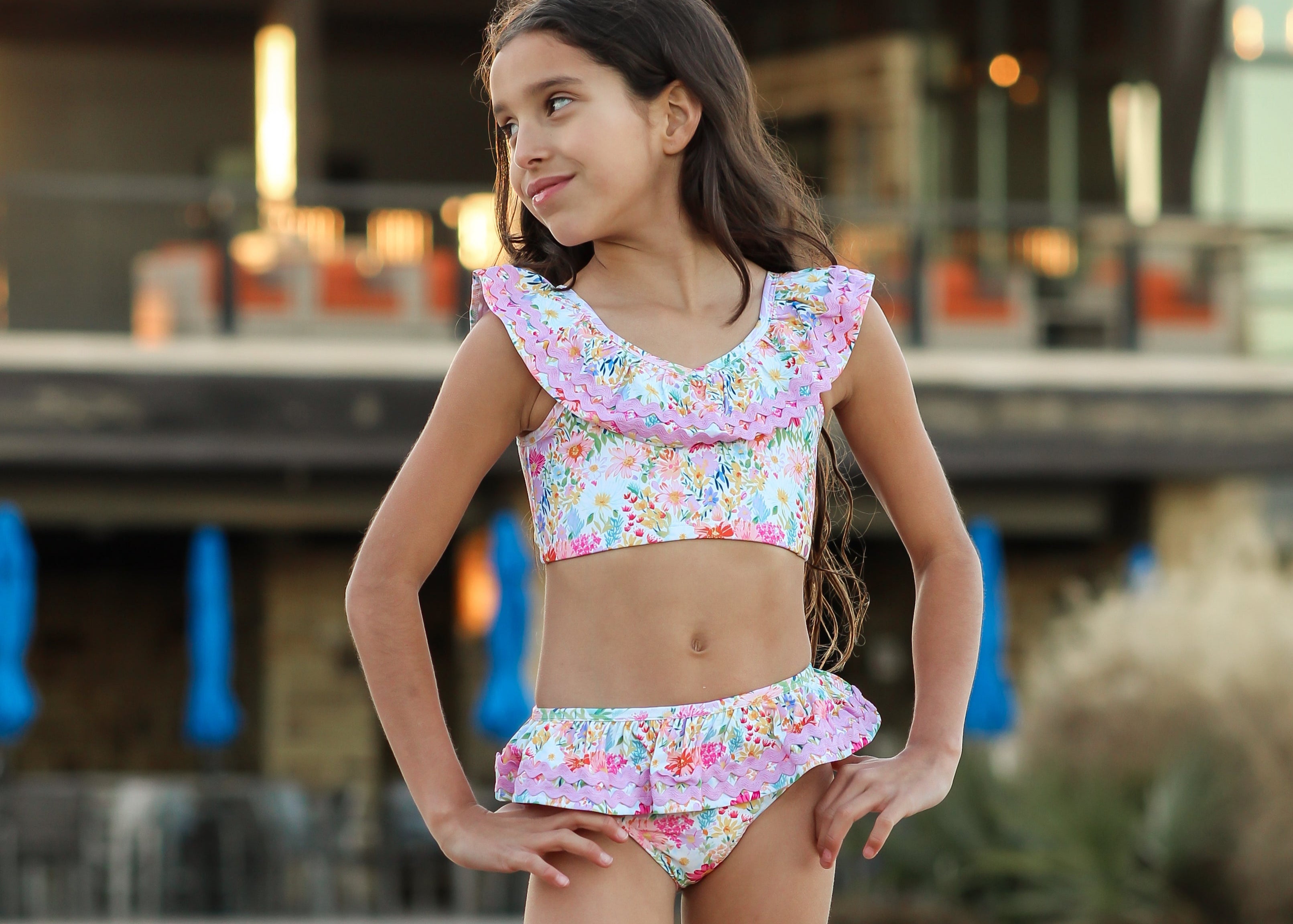 Lila Swimsuit - Wildflower Waltz