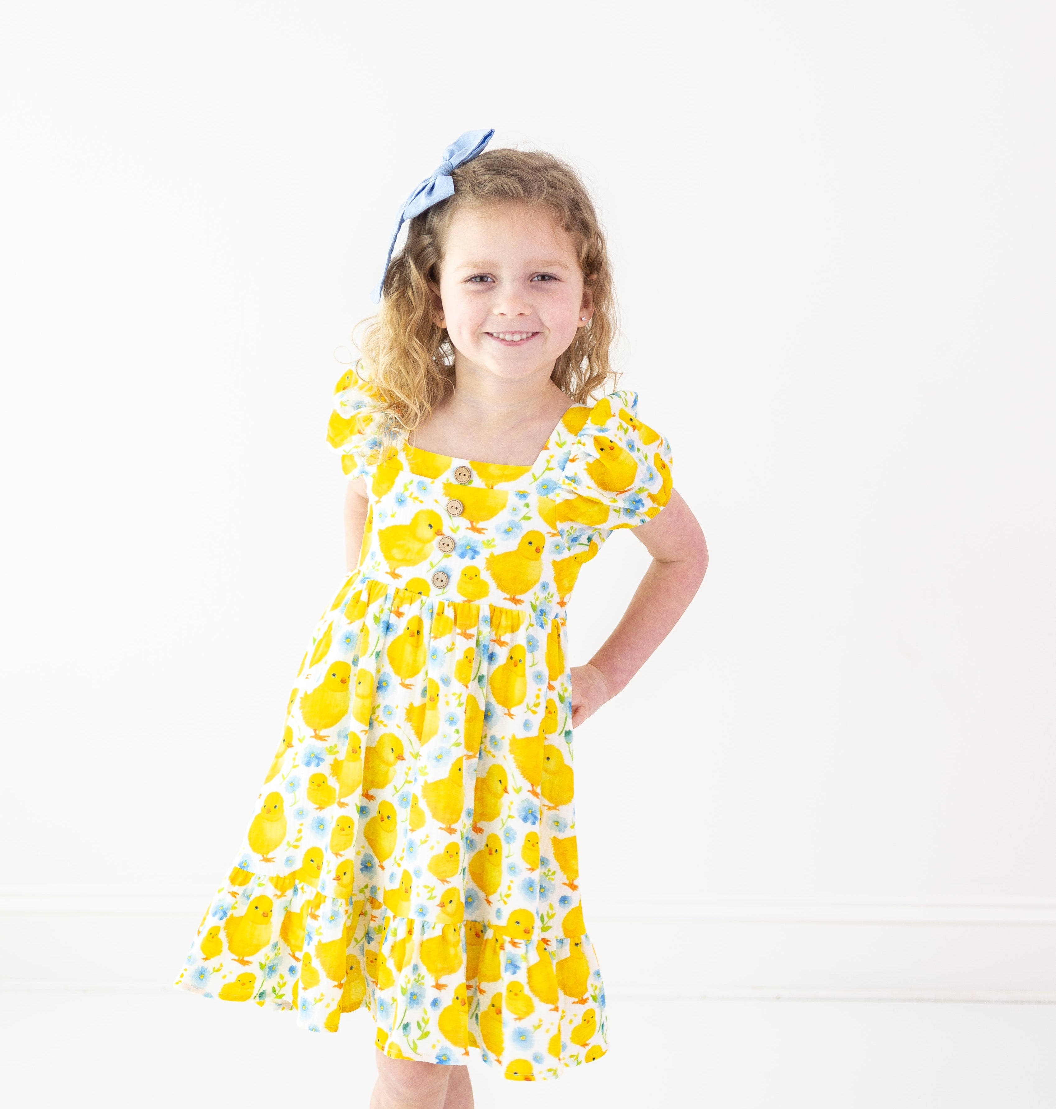 Puff Sleeve Gauze Dress - Peep Parade