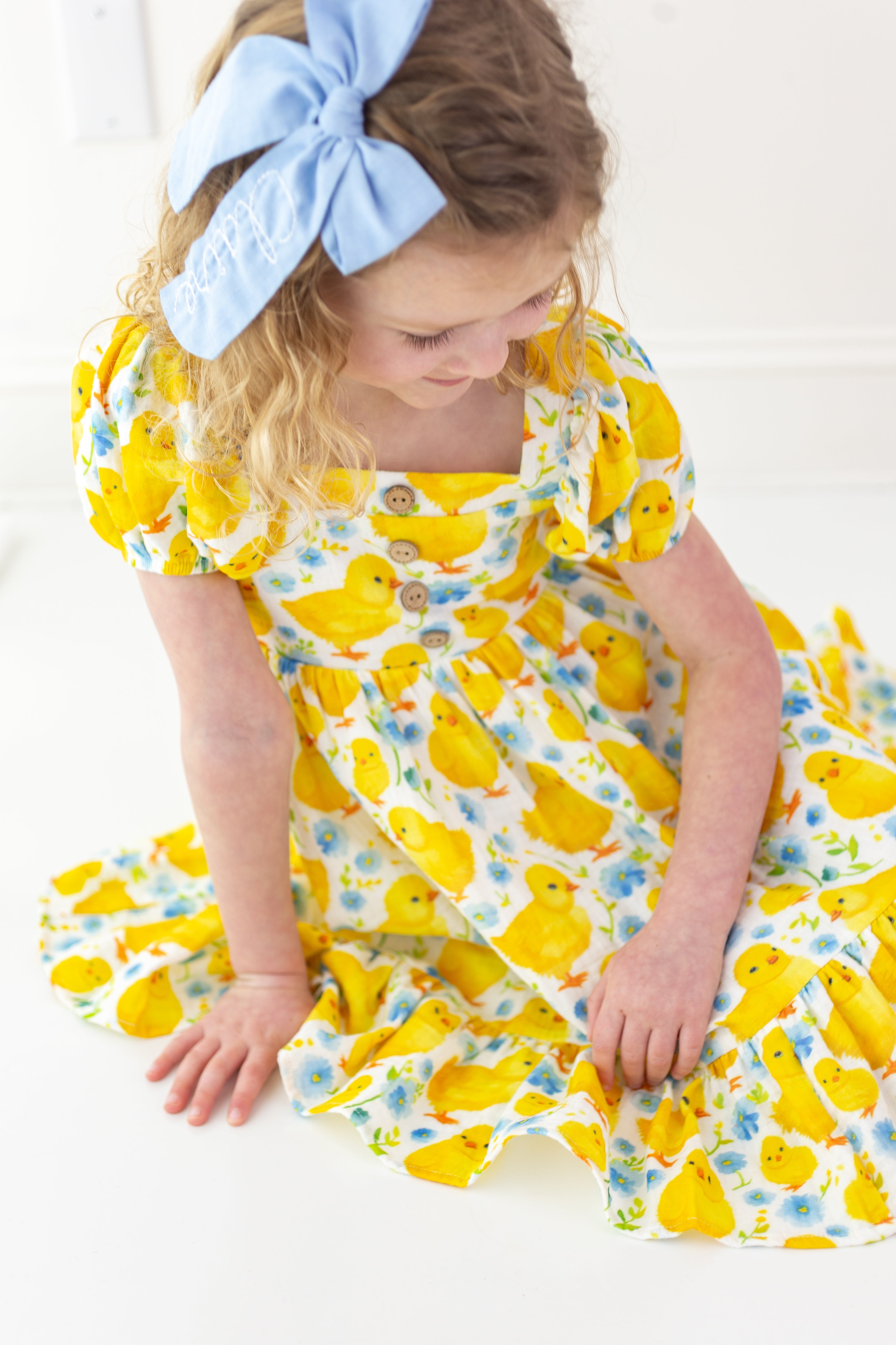 Puff Sleeve Gauze Dress - Peep Parade