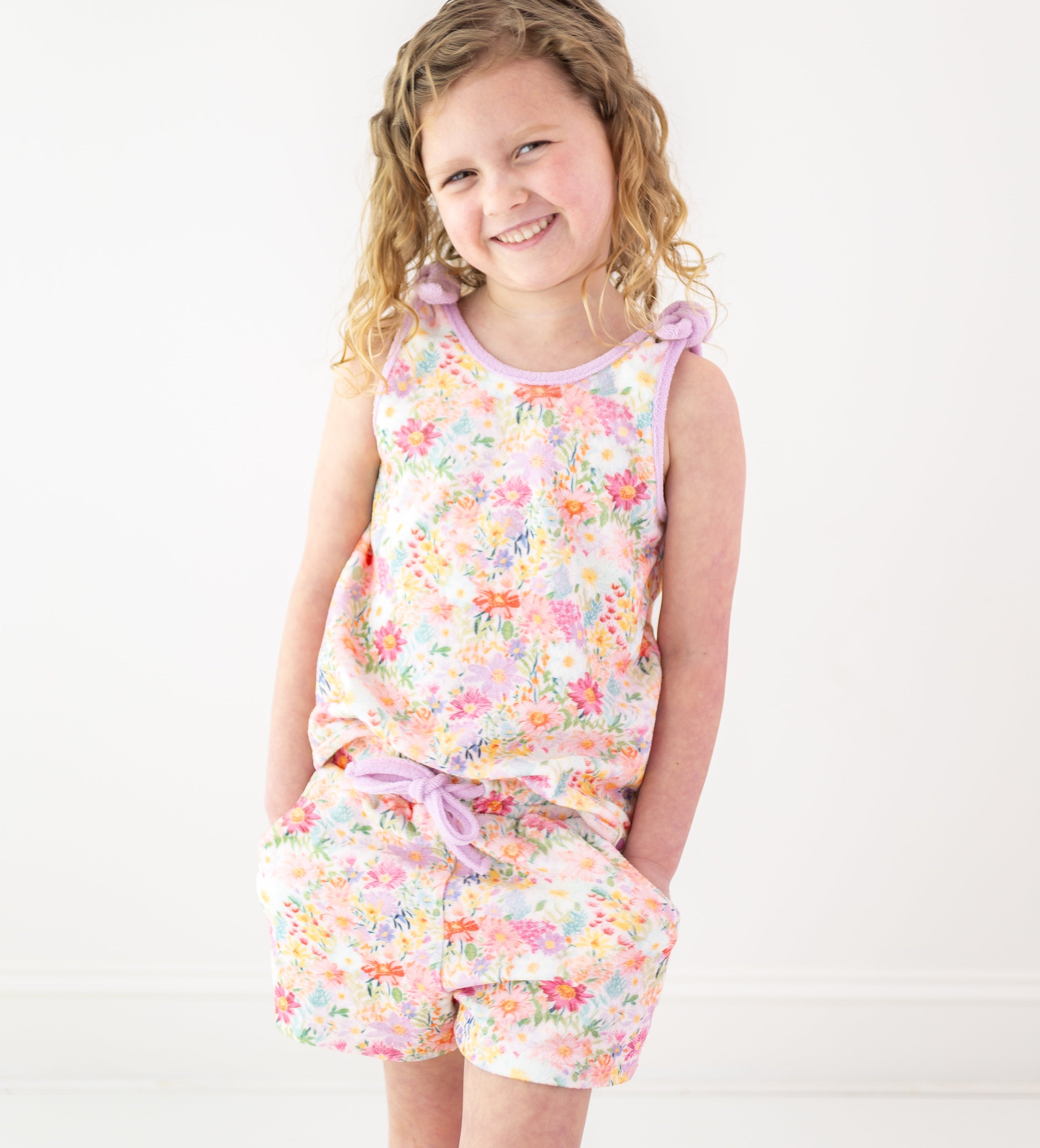 Terry Cloth Swim Cover Set - Wildflower Waltz