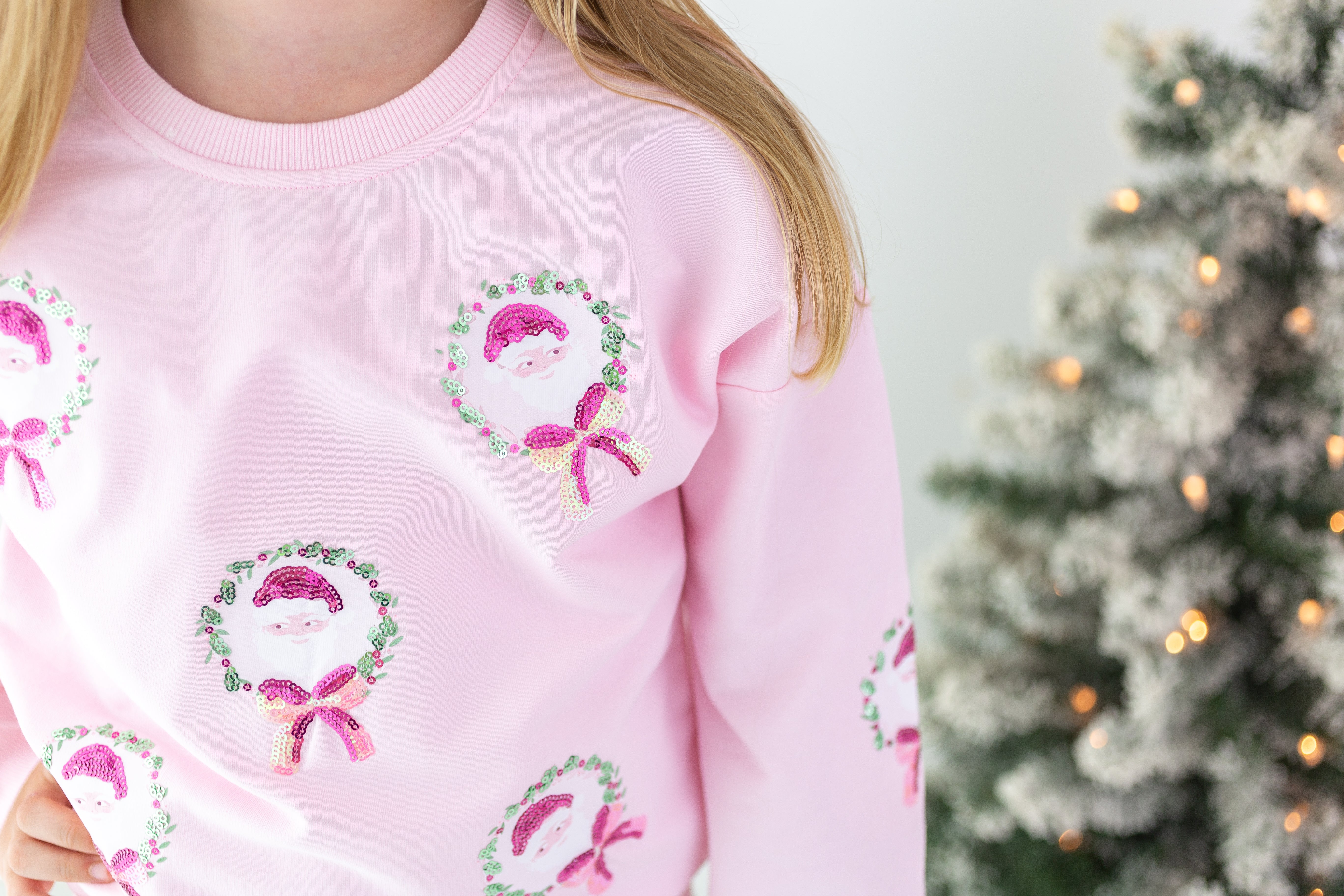 Sweater - Sugarplum Sequin Santa (Pre-Order)