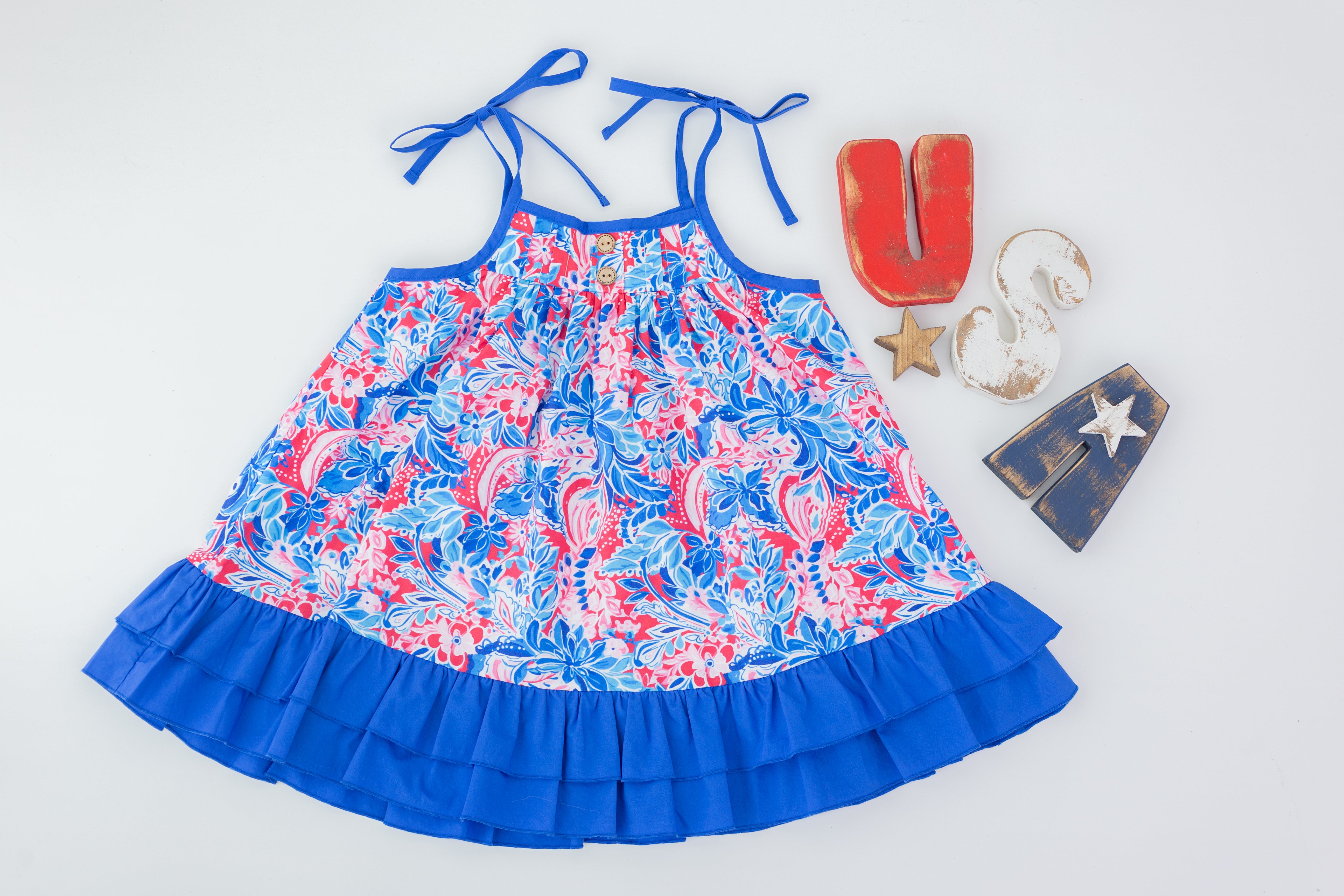 Stella Dress - Patriotic Paisley