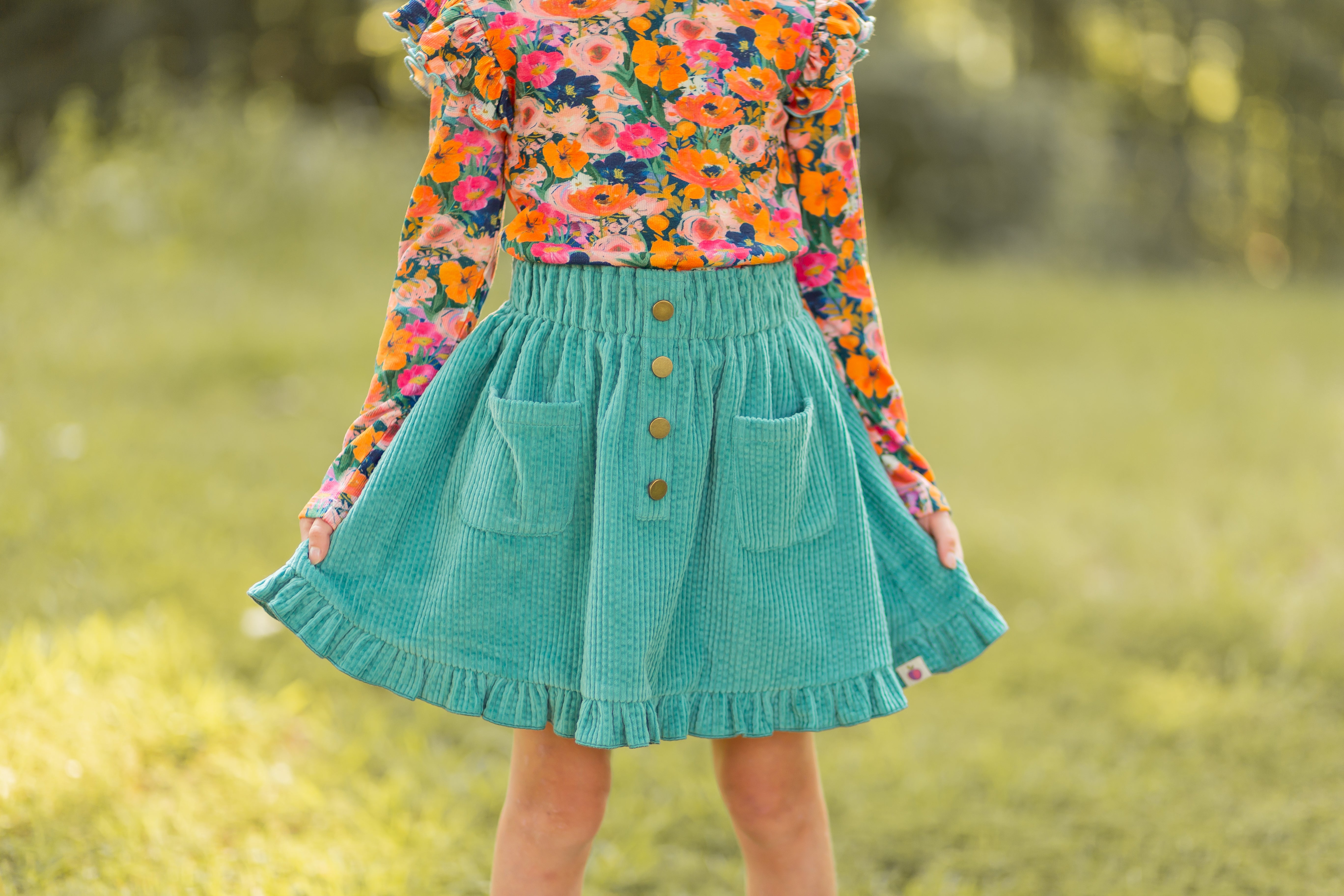 Vienna Corduroy Skirt - Wildflower Jubilee (Pre-Order)