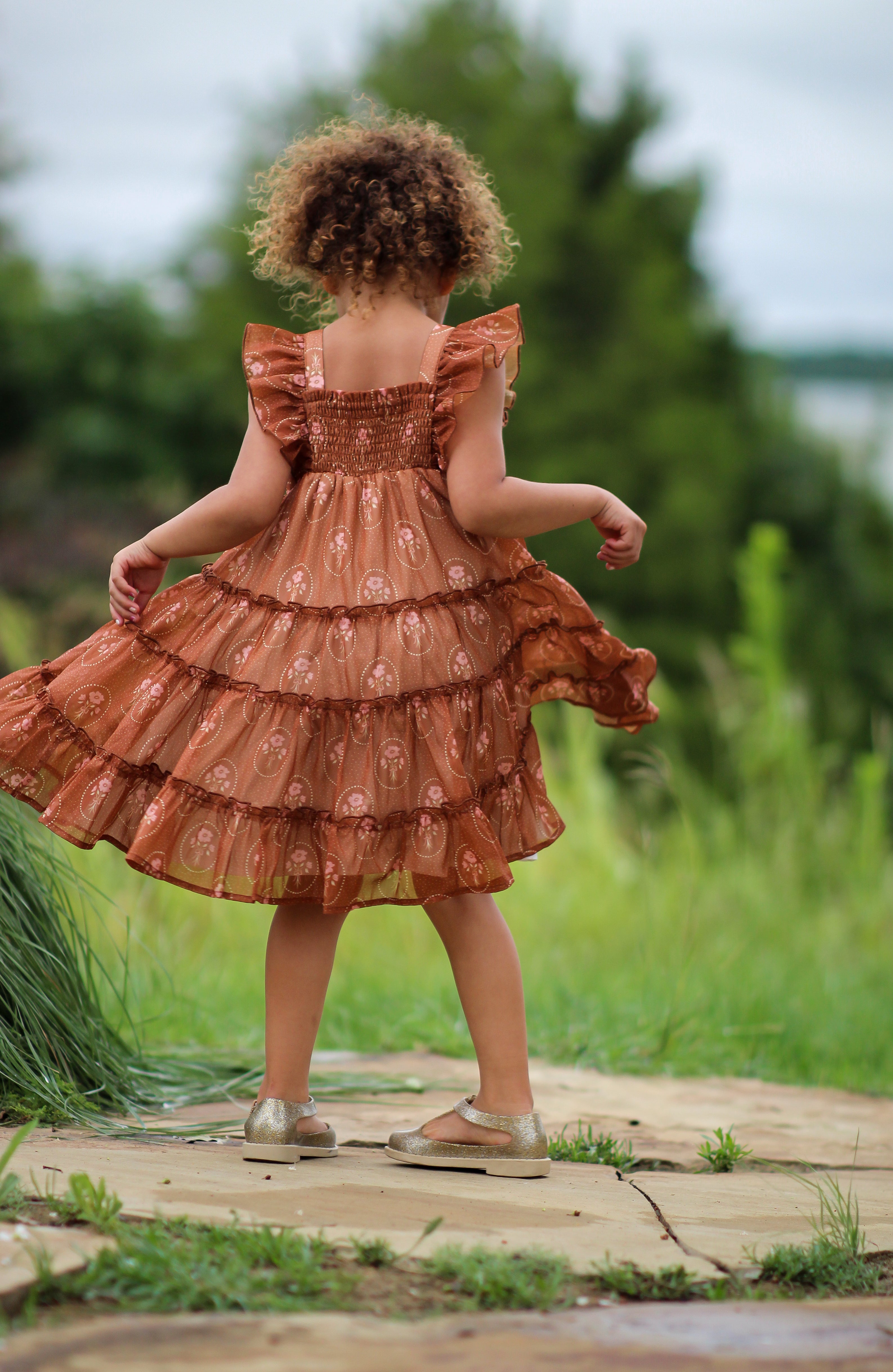 Brielle Shimmer Dress - Harvest Stitch (Pre-Order)