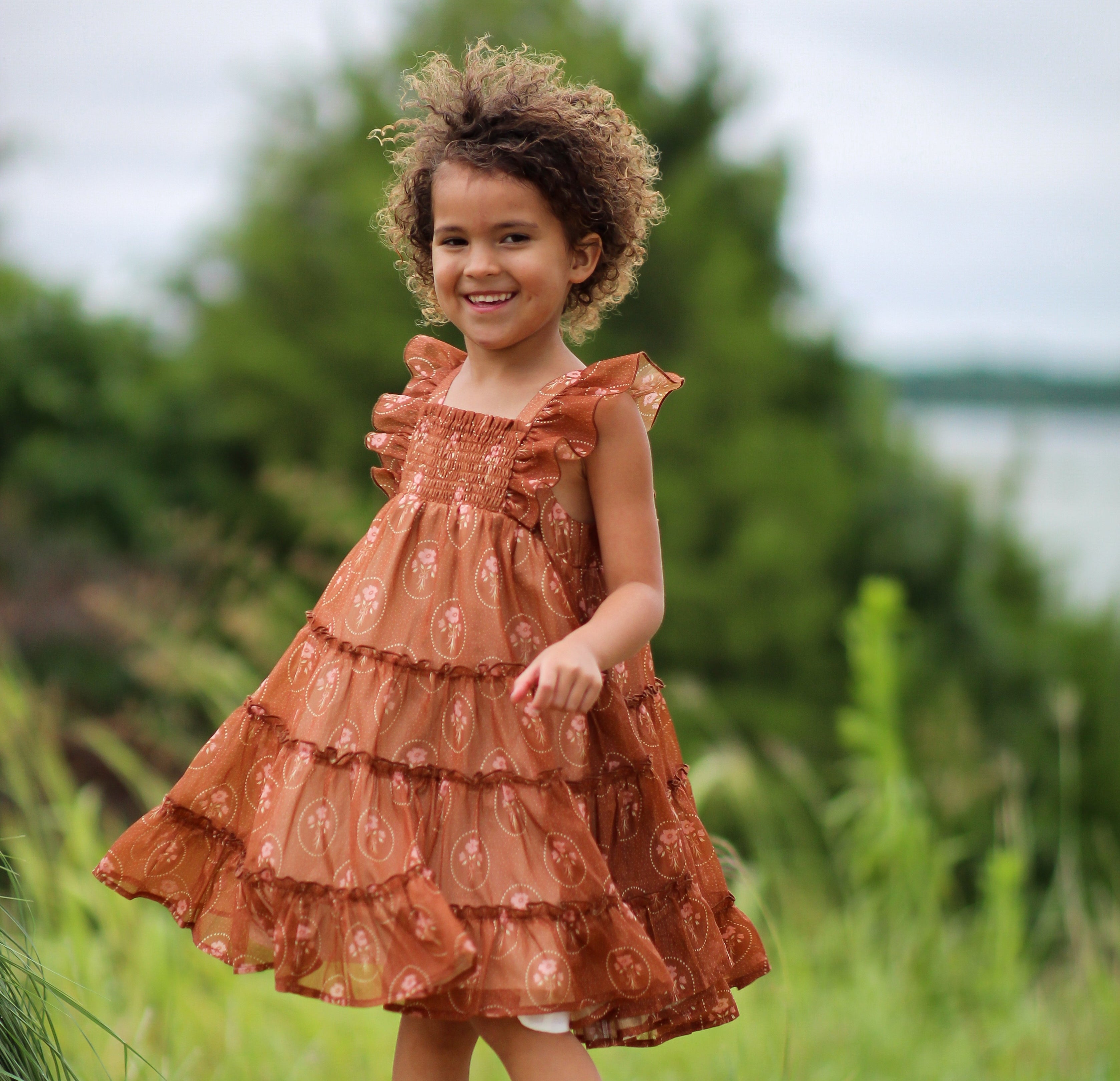 Brielle Shimmer Dress - Harvest Stitch (Pre-Order)