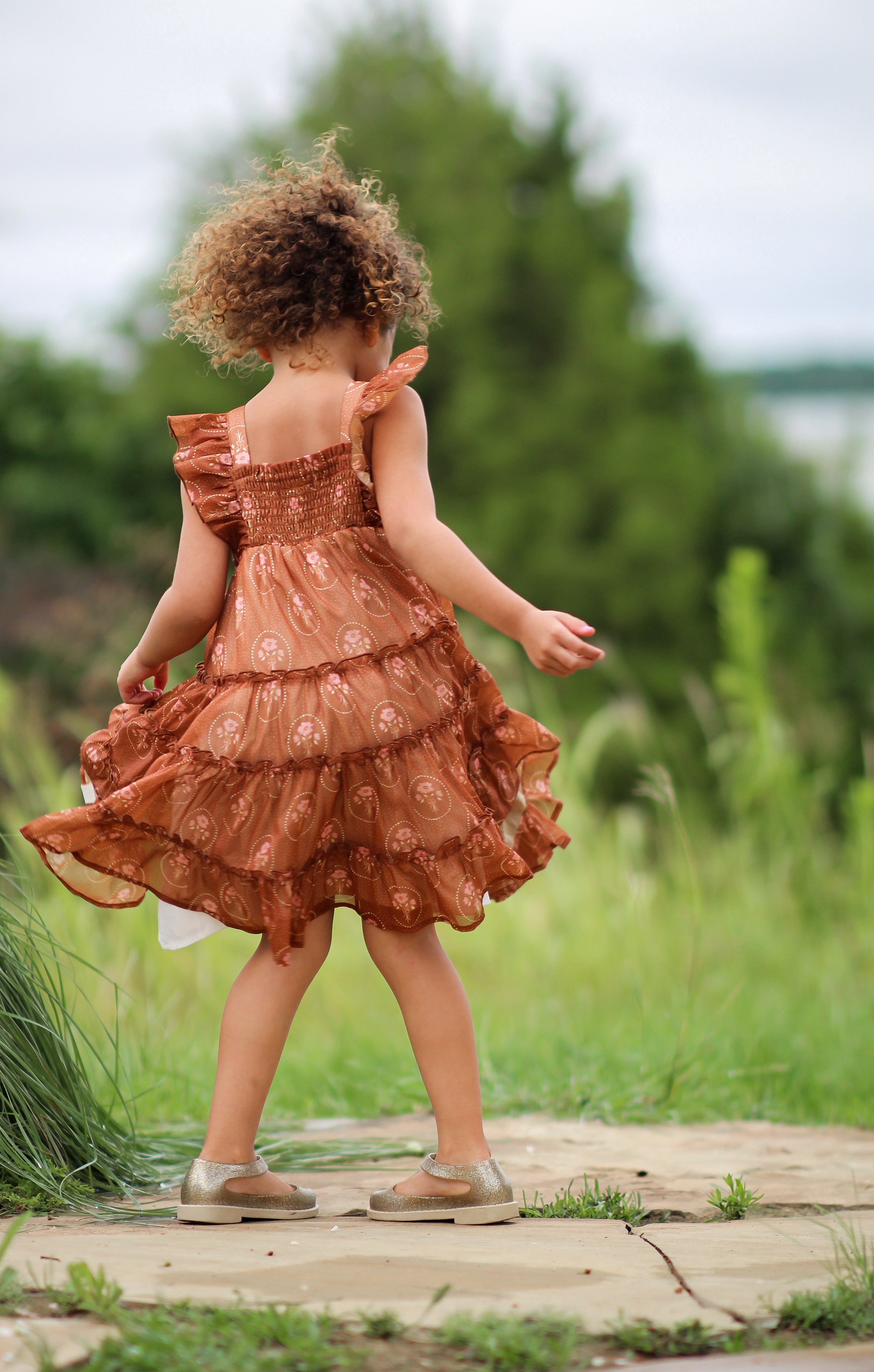 Brielle Shimmer Dress - Harvest Stitch (Pre-Order)