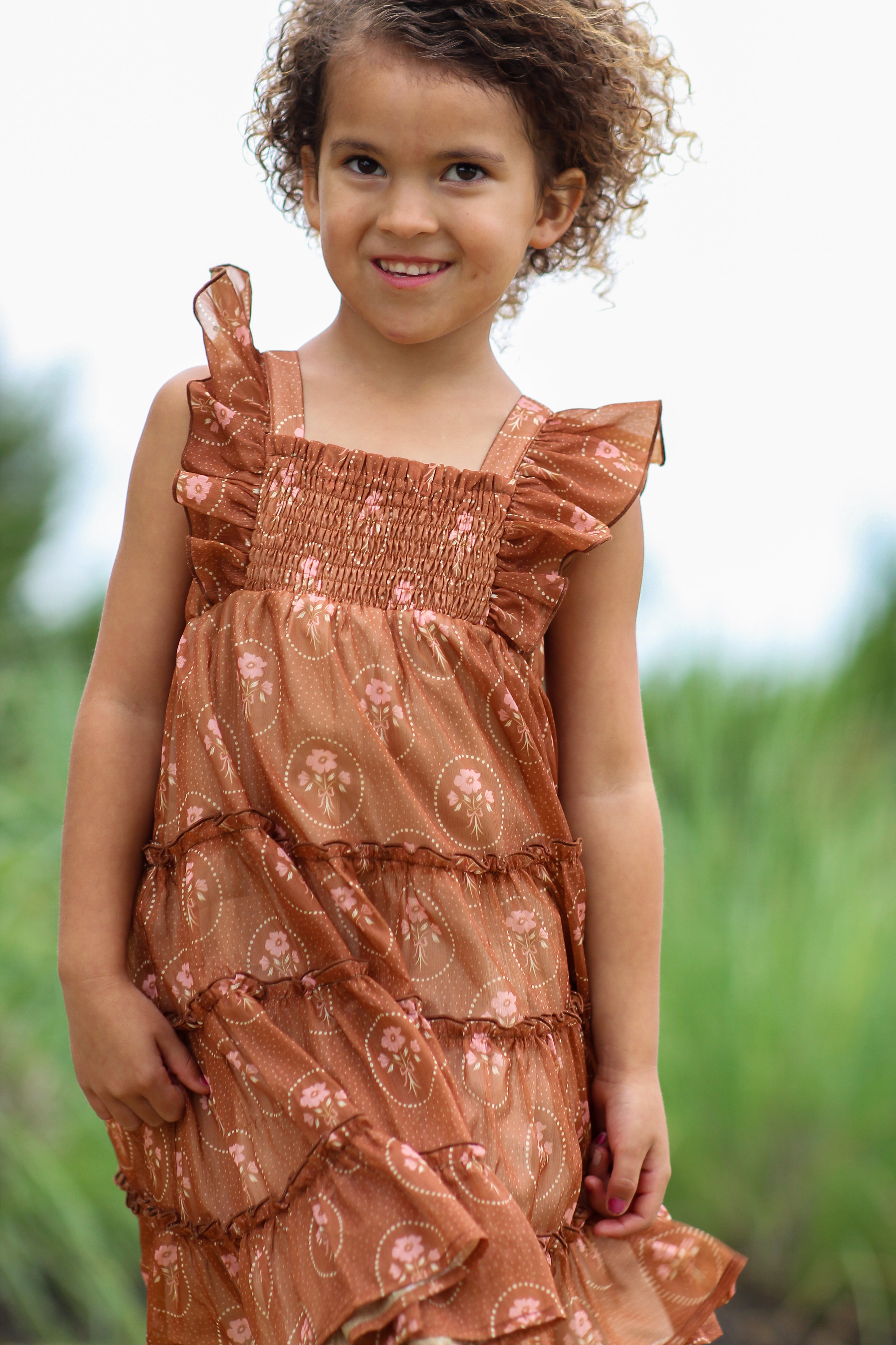 Brielle Shimmer Dress - Harvest Stitch (Pre-Order)