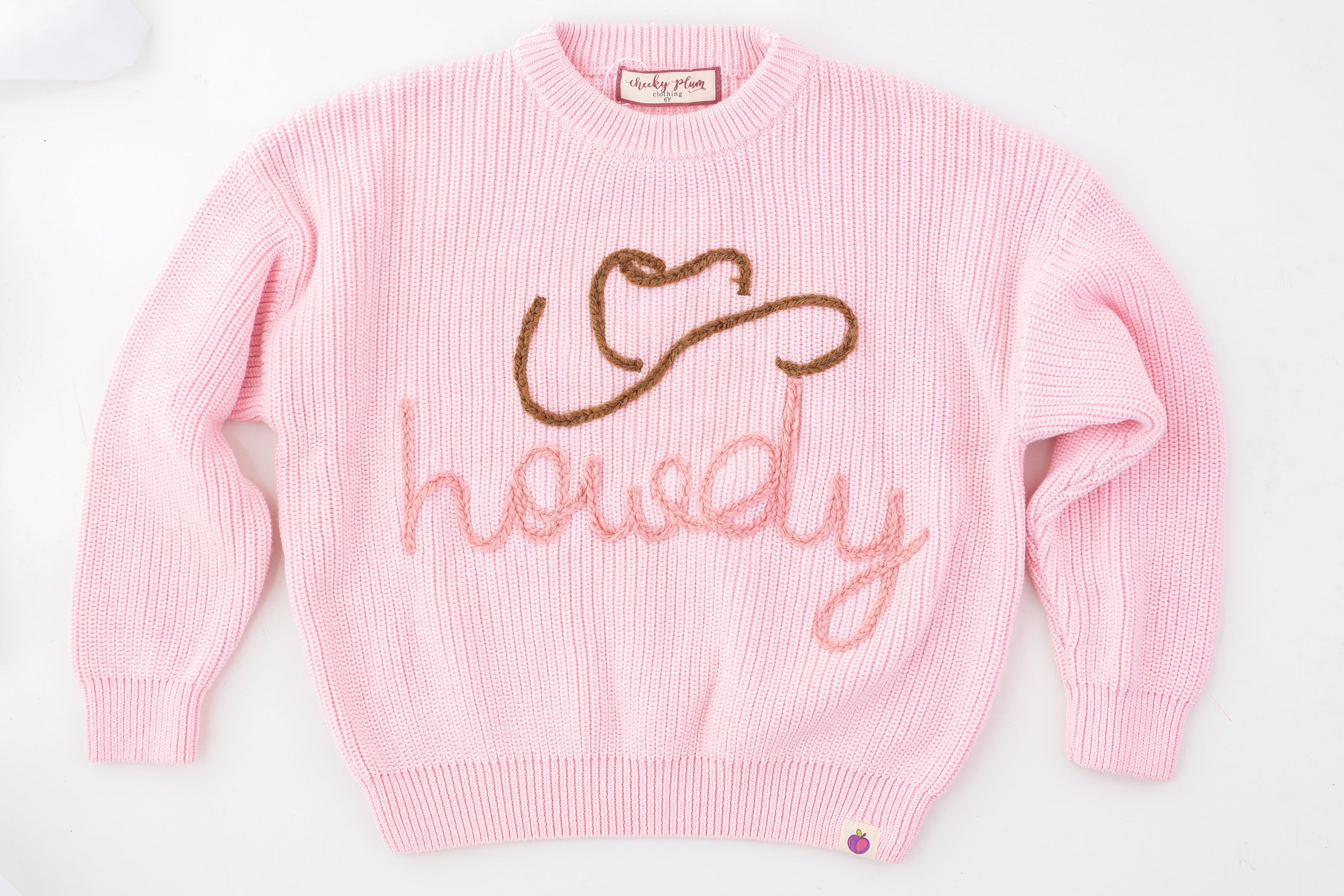 Embroidered Knit Sweater - Howdy