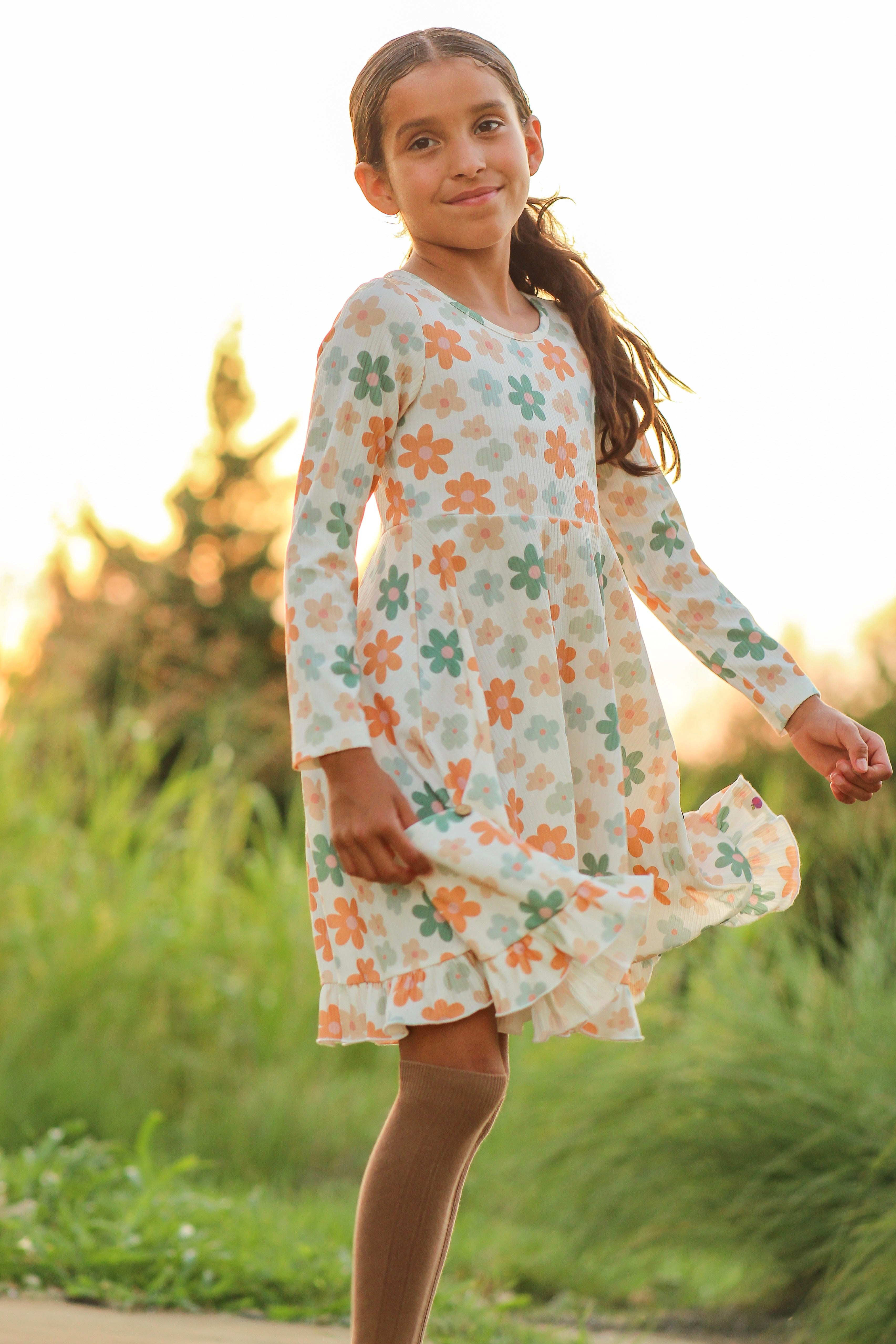 Elara Ribbed Knit Dress - Daisy Drive