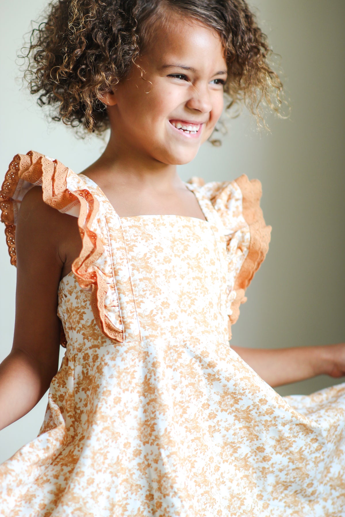 Drew Knit Dress - Butterscotch Bloom