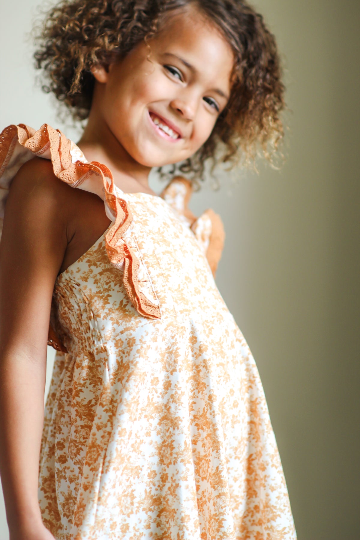 Drew Knit Dress - Butterscotch Bloom