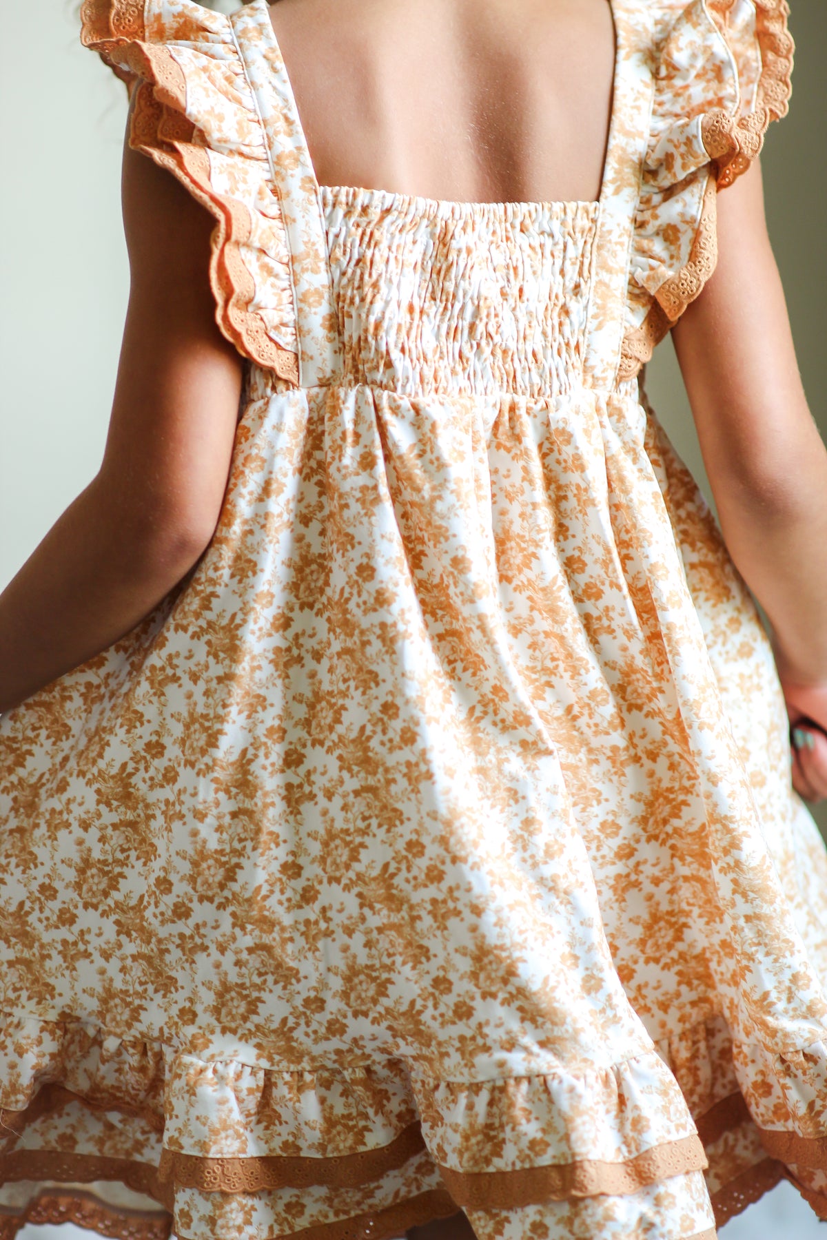Drew Knit Dress - Butterscotch Bloom