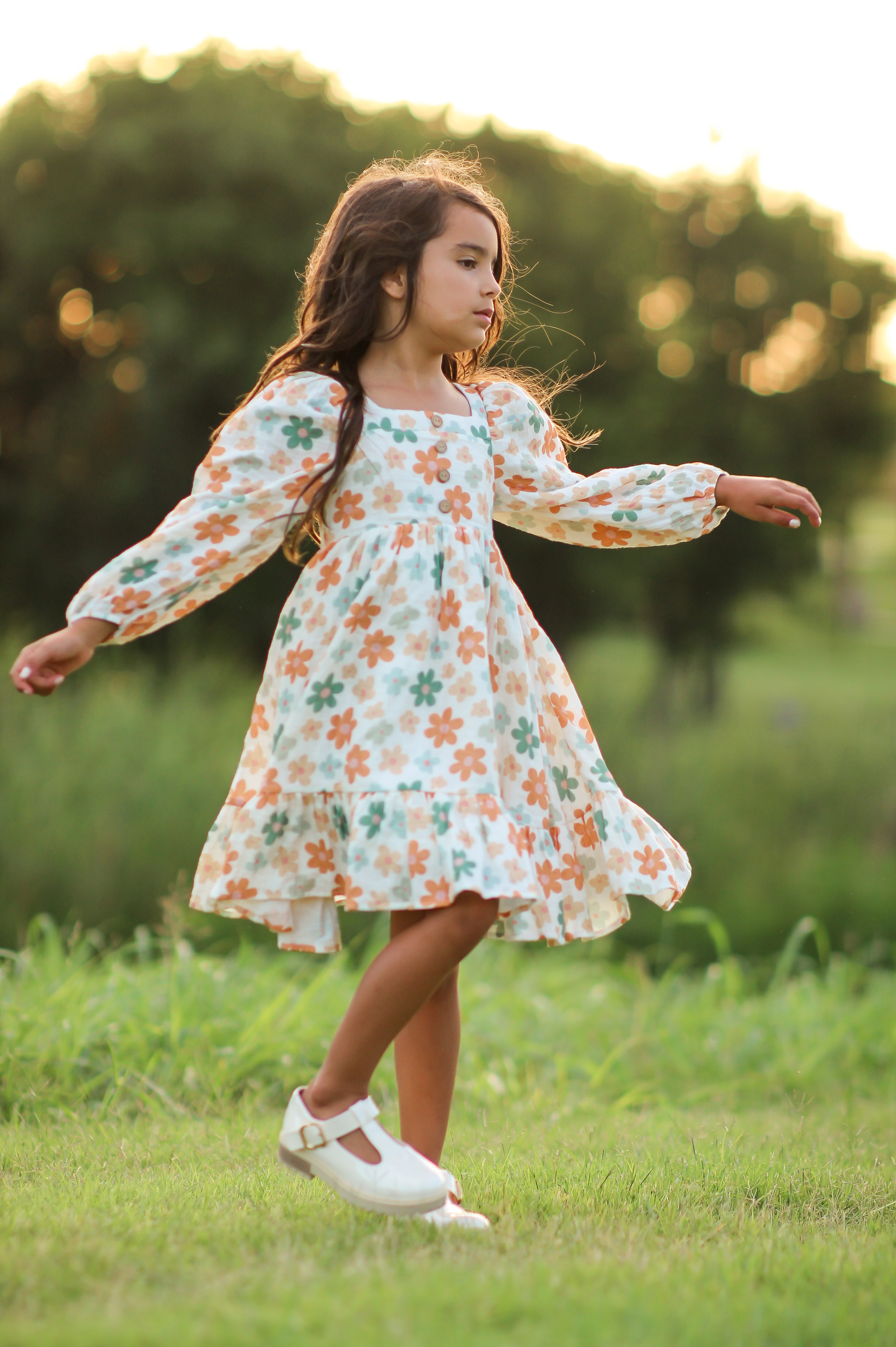 Puff Sleeve Gauze Dress - Daisy Drive