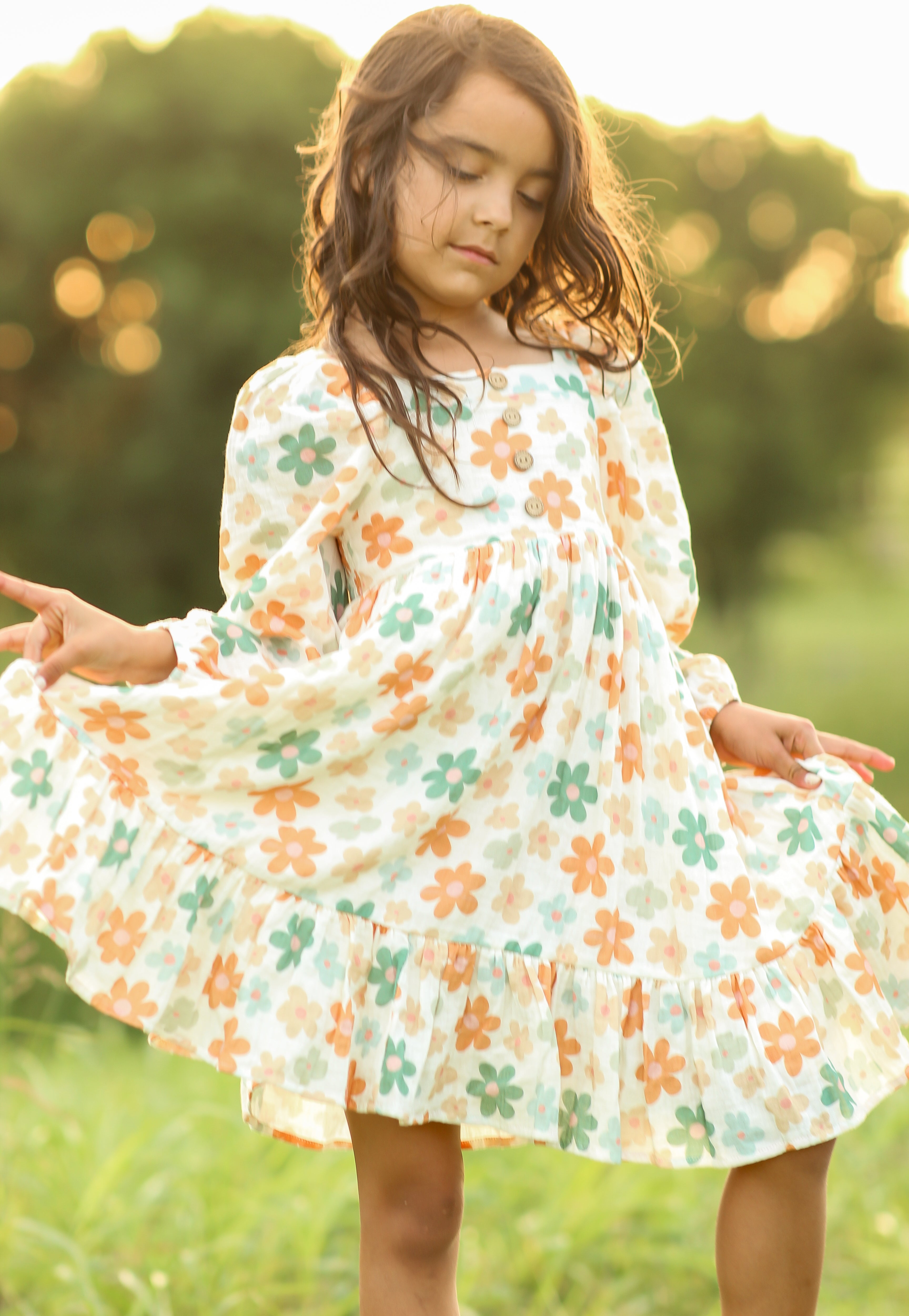 Puff Sleeve Gauze Dress - Daisy Drive