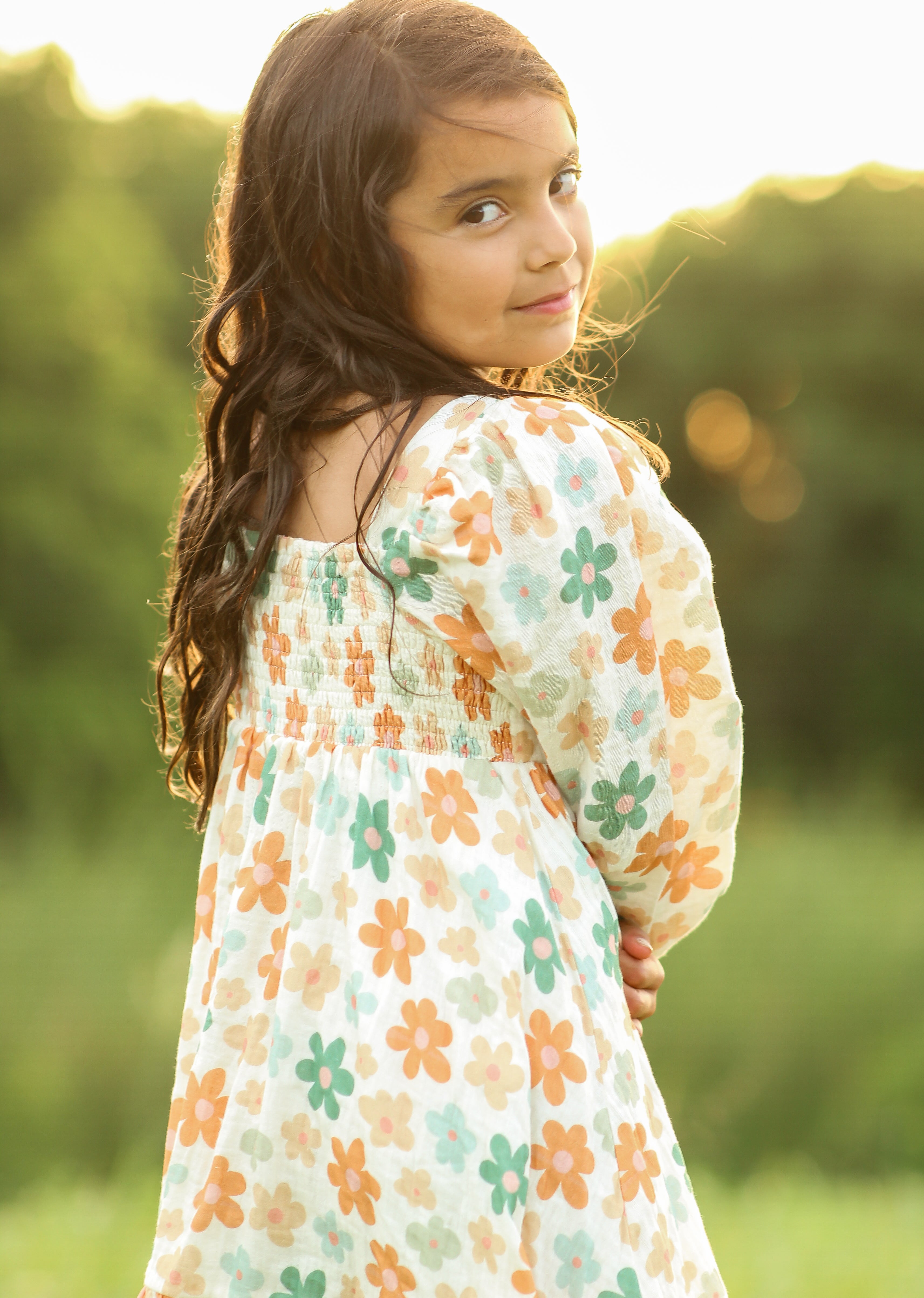 Puff Sleeve Gauze Dress - Daisy Drive