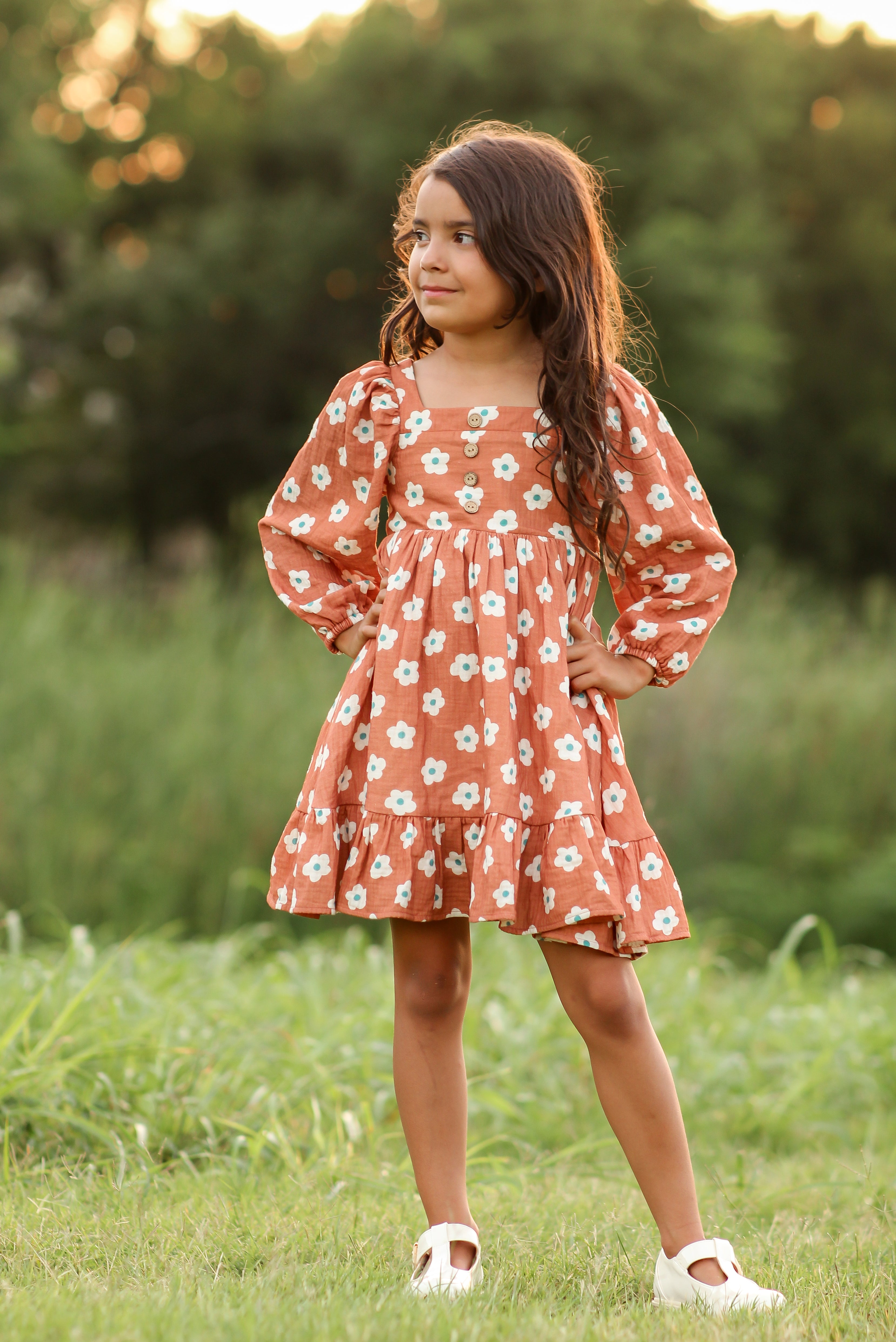 Puff Sleeve Gauze Dress - The Floral Edit (Pre-Order)