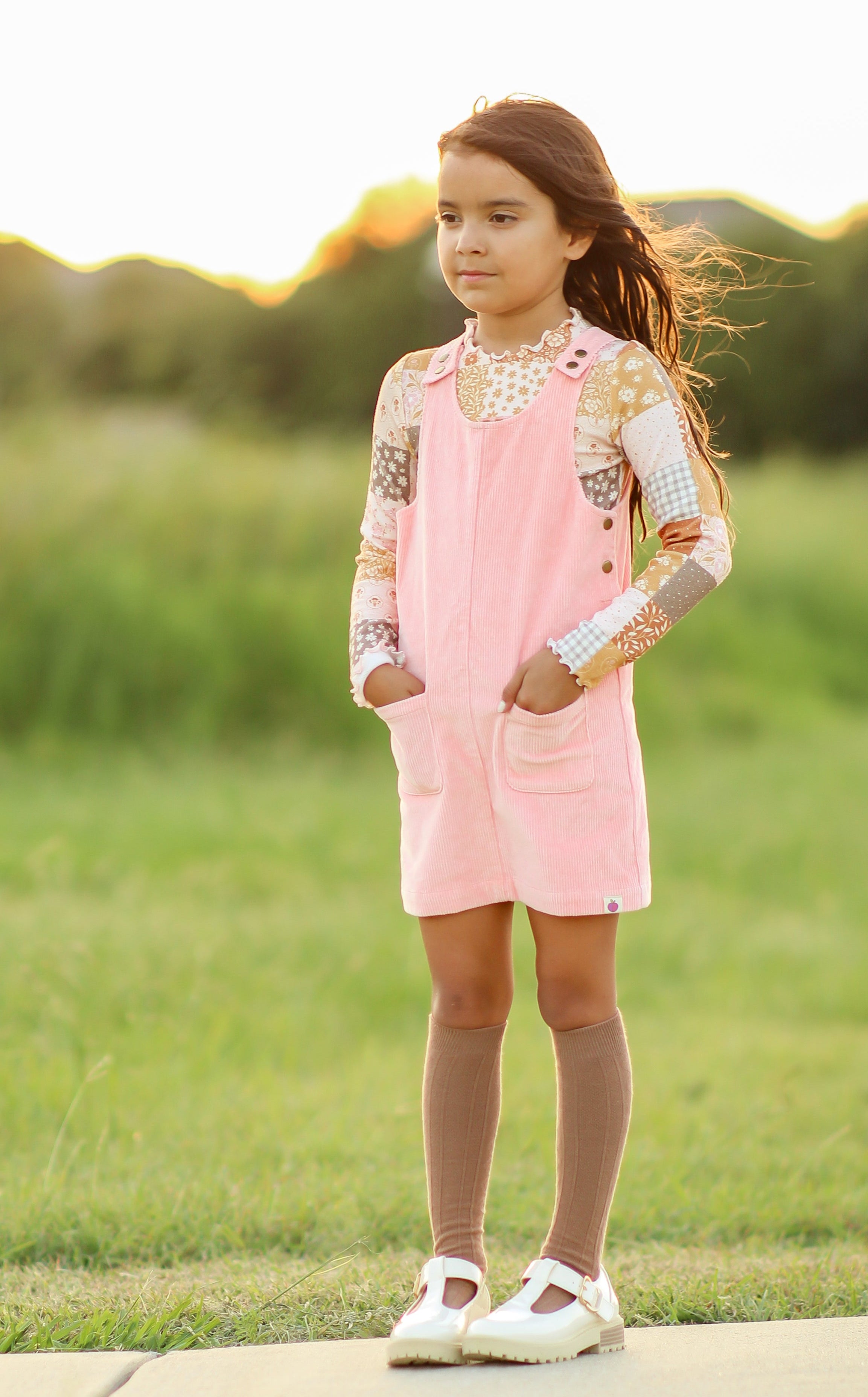Parker Corduroy Jumper Set - Harvest Stitch Patchwork (Pre-Order)