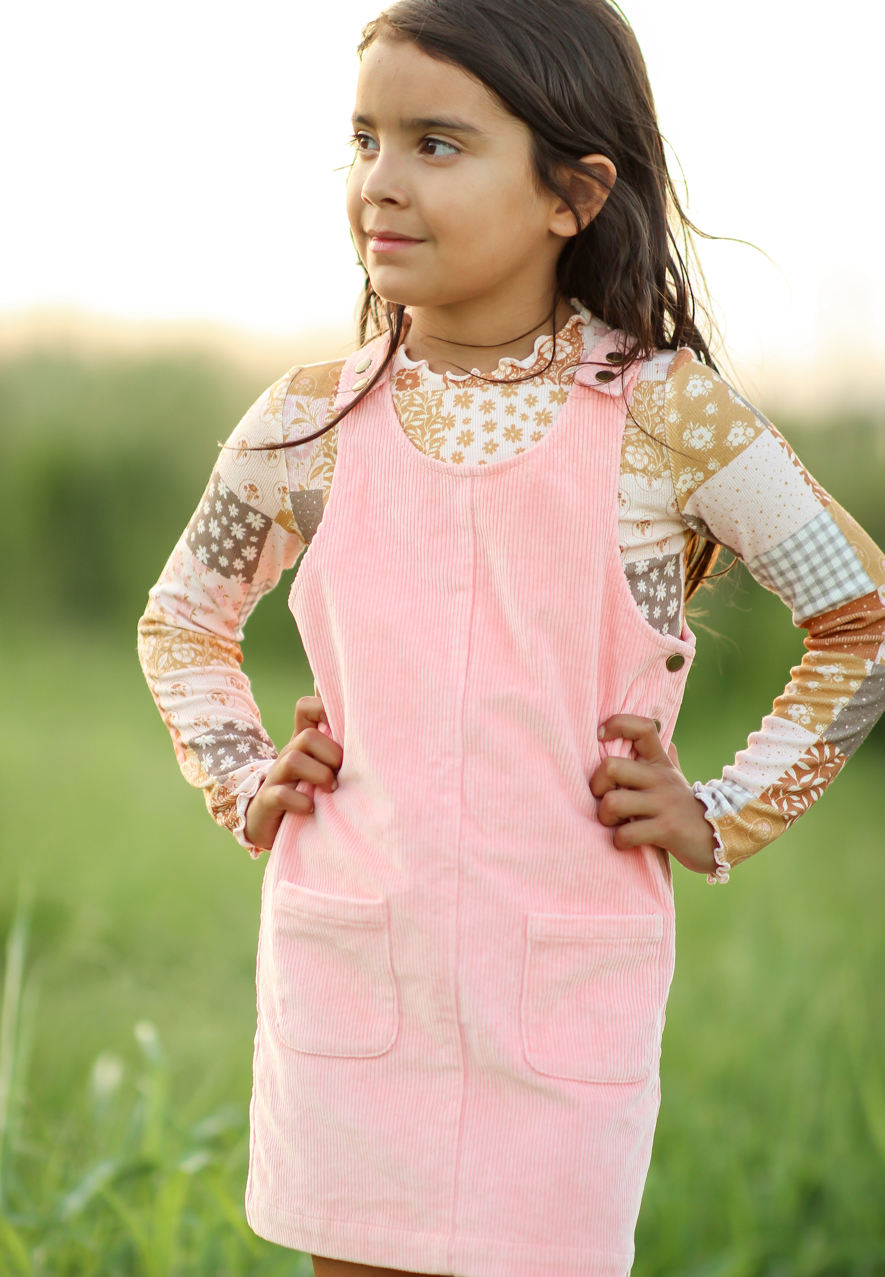 Parker Corduroy Jumper Set - Harvest Stitch Patchwork (Pre-Order)