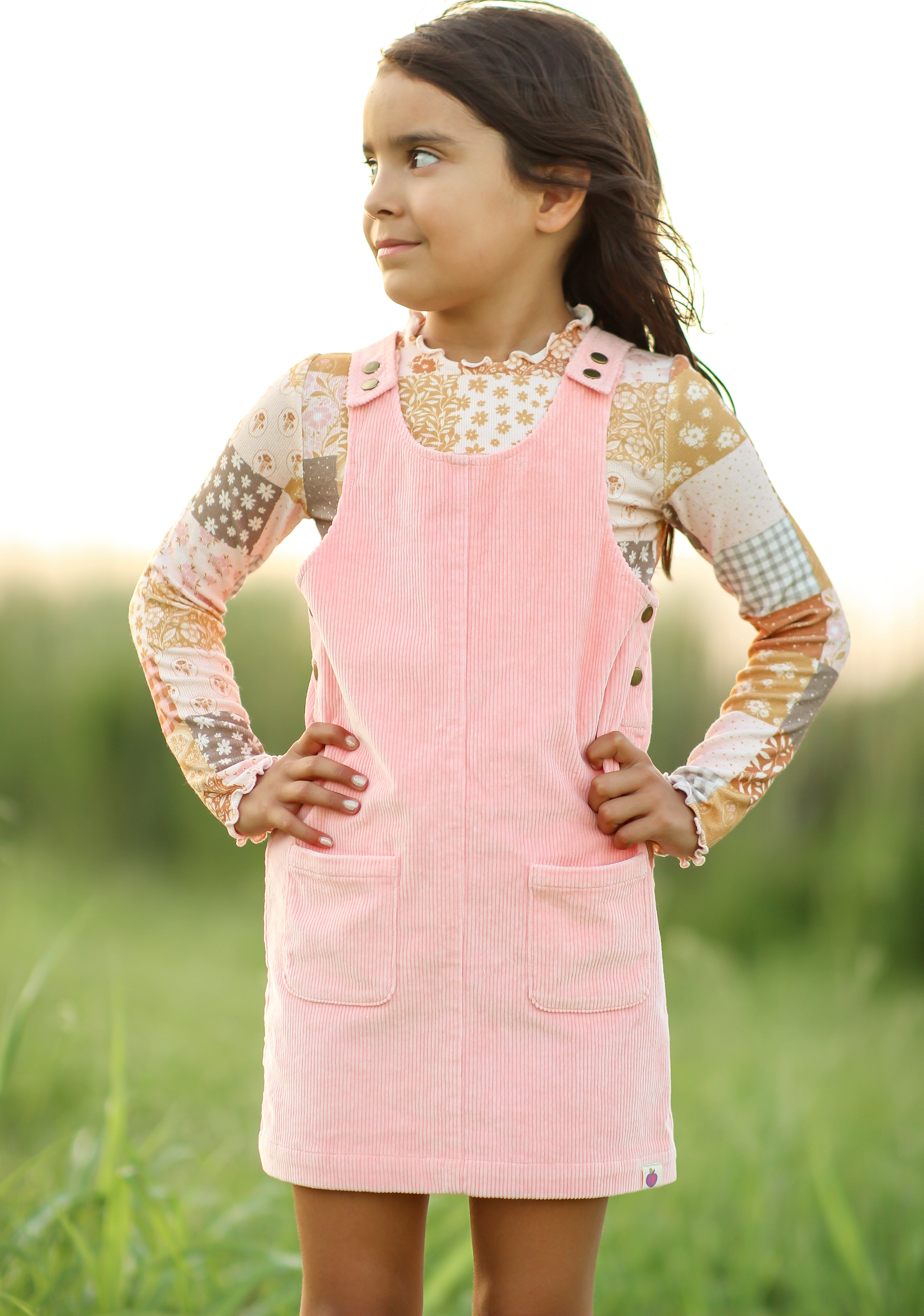 Parker Corduroy Jumper Set - Harvest Stitch Patchwork (Pre-Order)