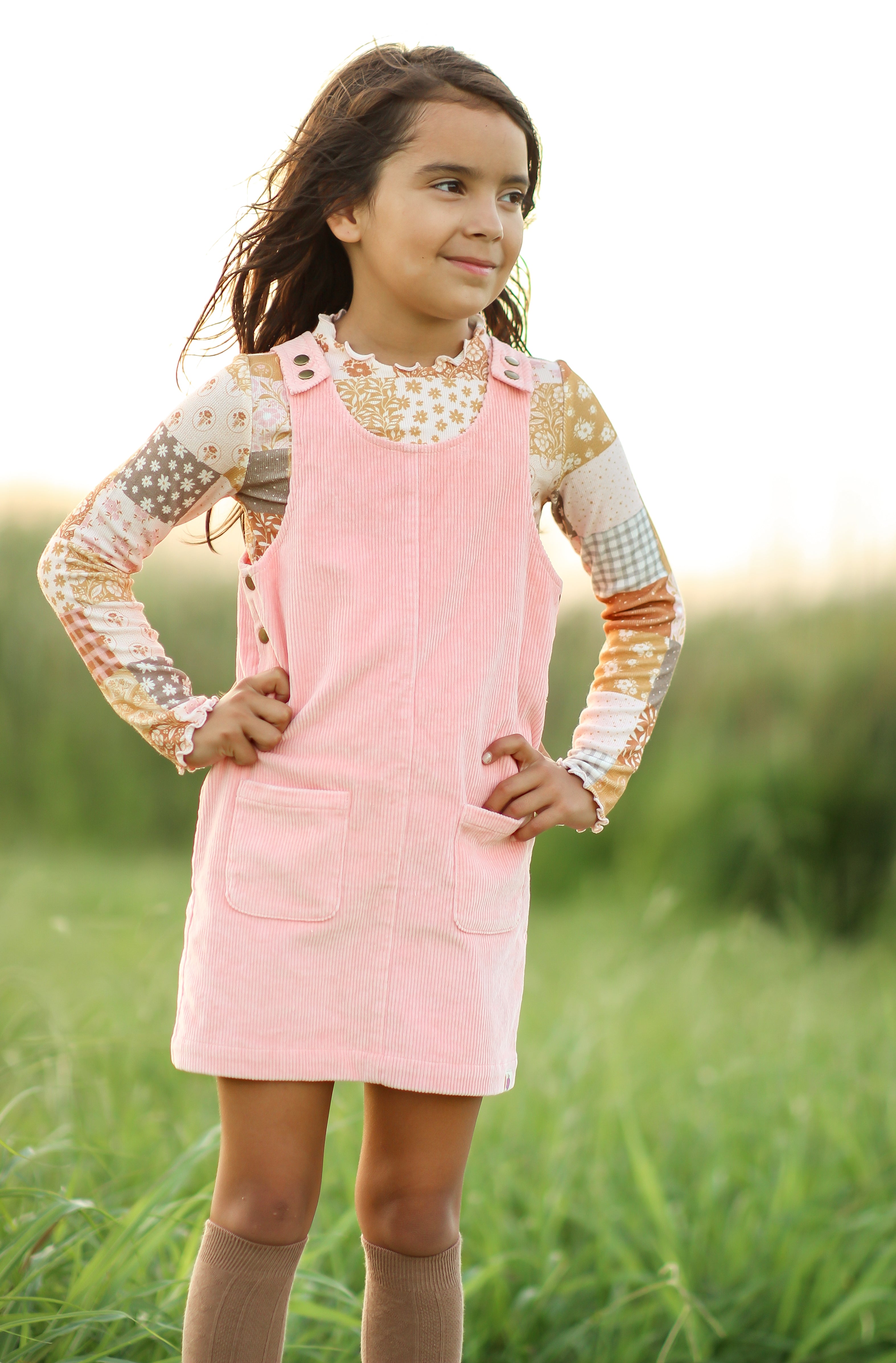 Parker Corduroy Jumper Set - Harvest Stitch Patchwork (Pre-Order)