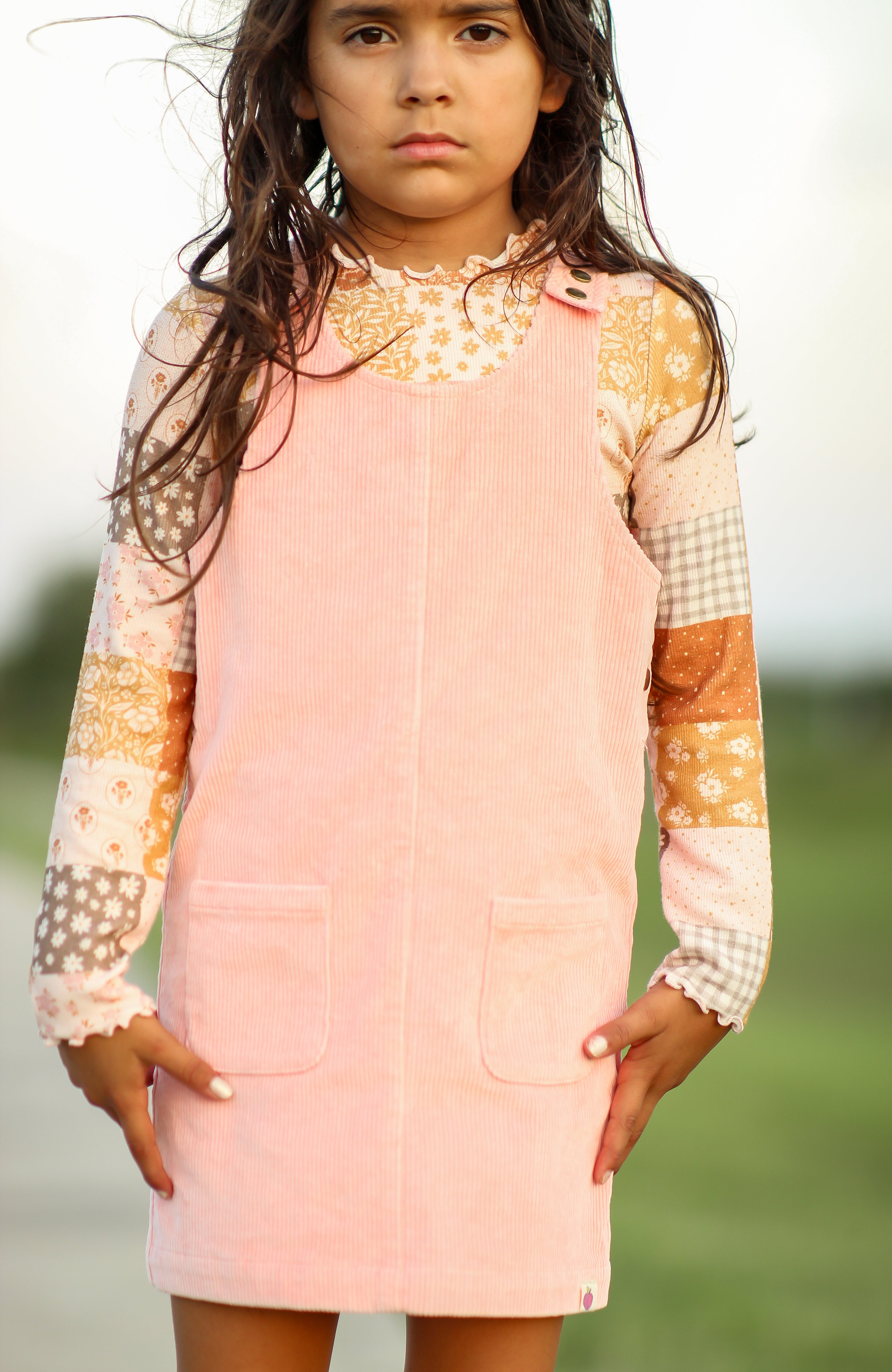 Parker Corduroy Jumper Set - Harvest Stitch Patchwork (Pre-Order)
