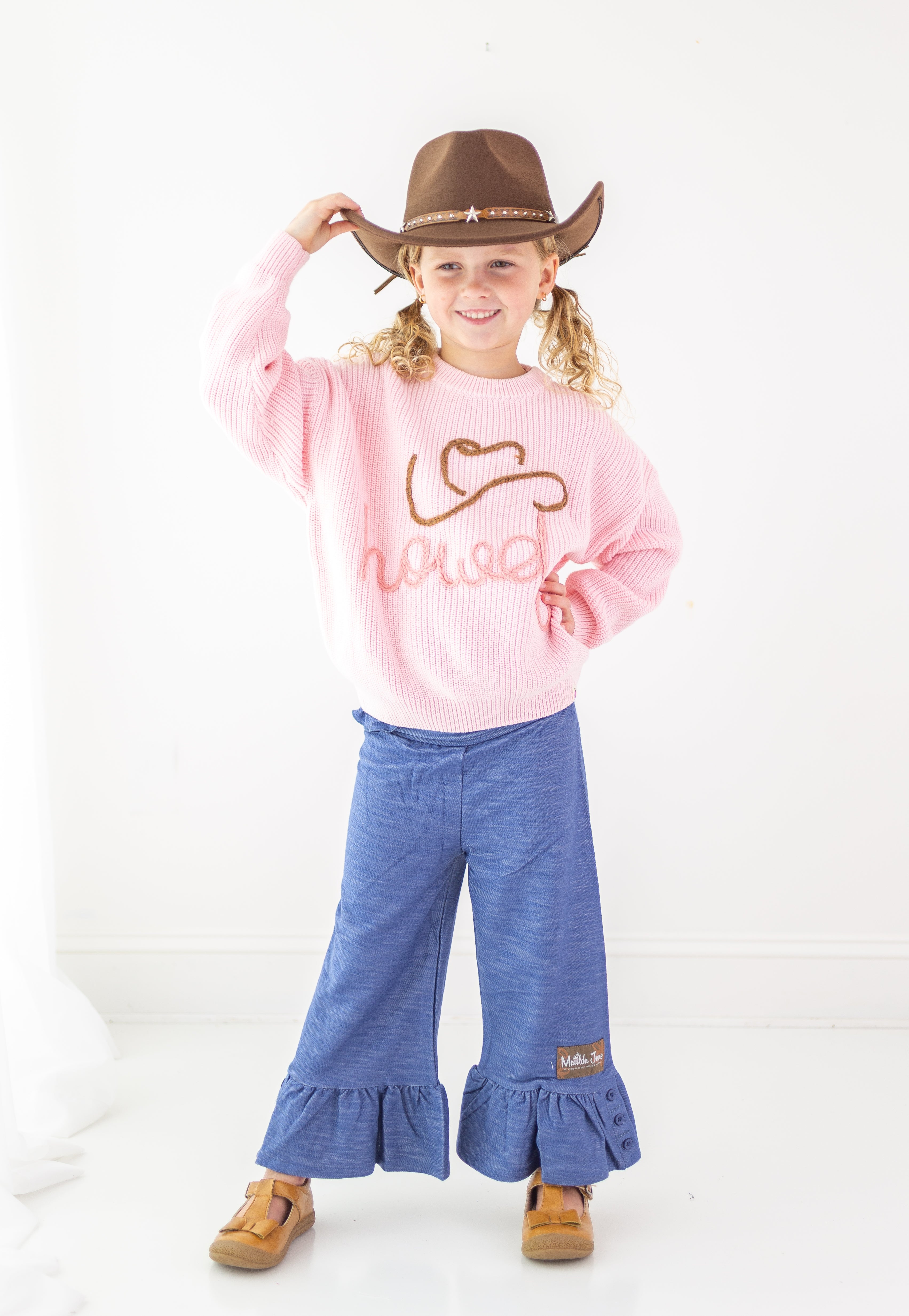 Embroidered Knit Sweater - Howdy