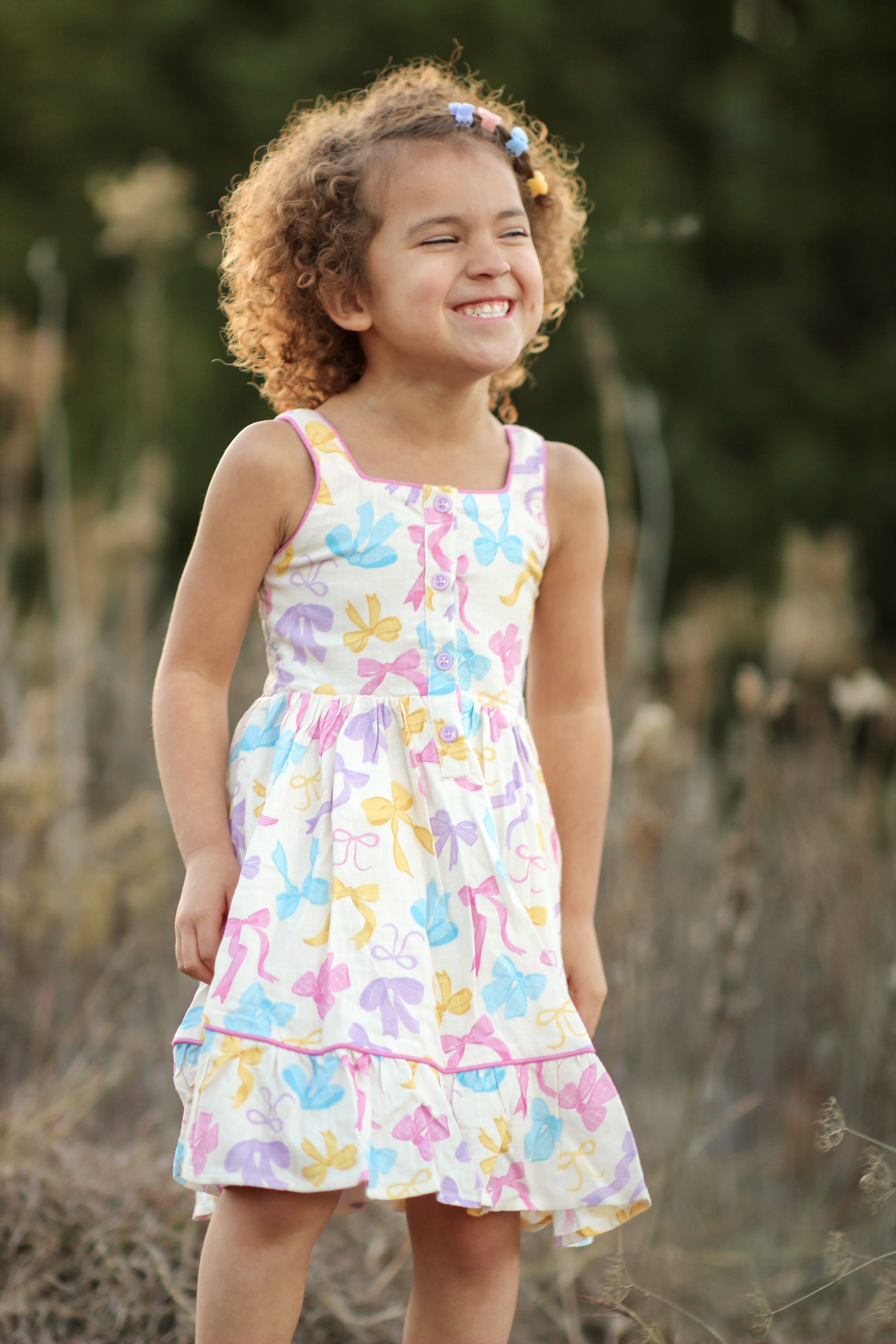 Elara Knit Dress - Bow Bliss