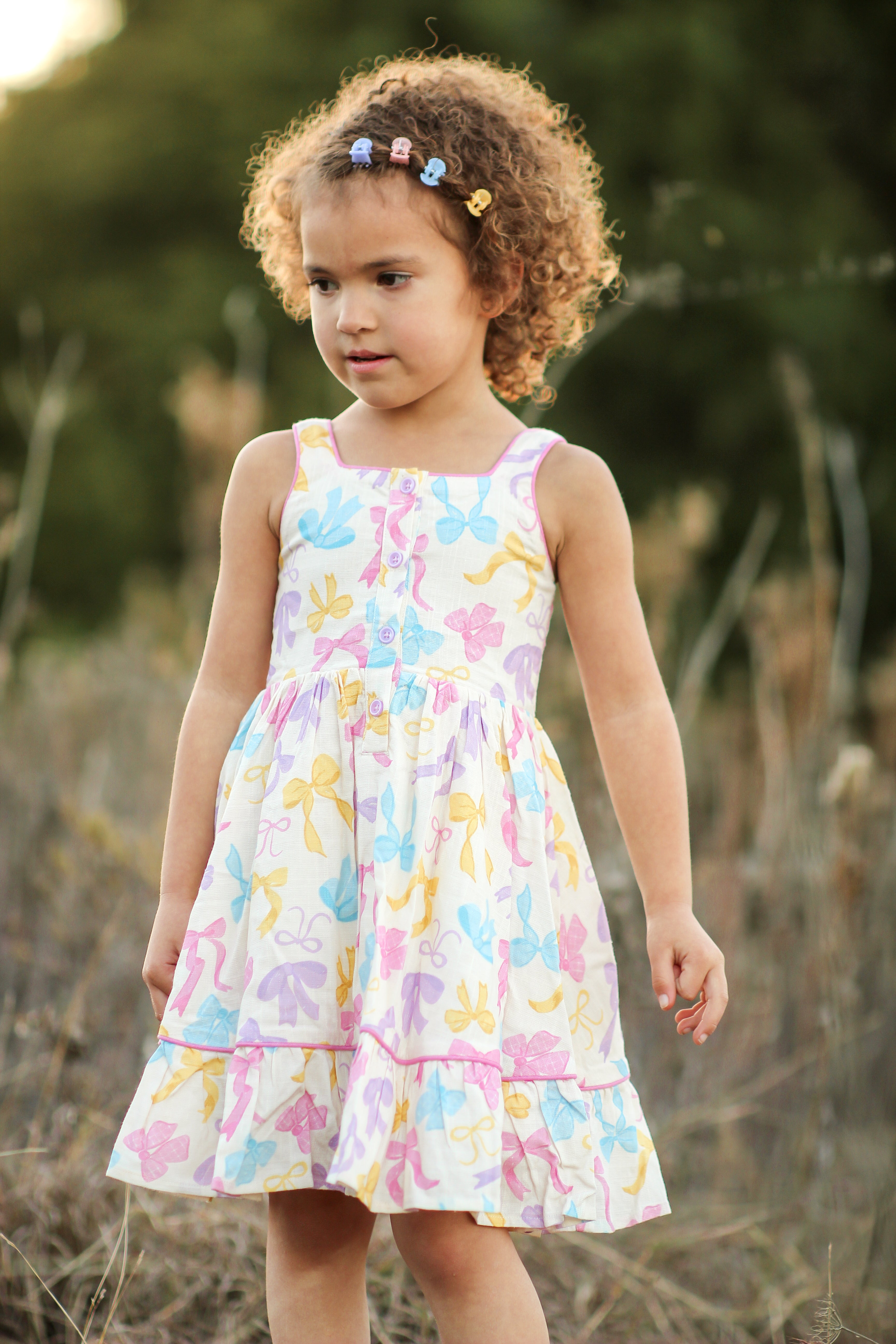 Elara Knit Dress - Bow Bliss