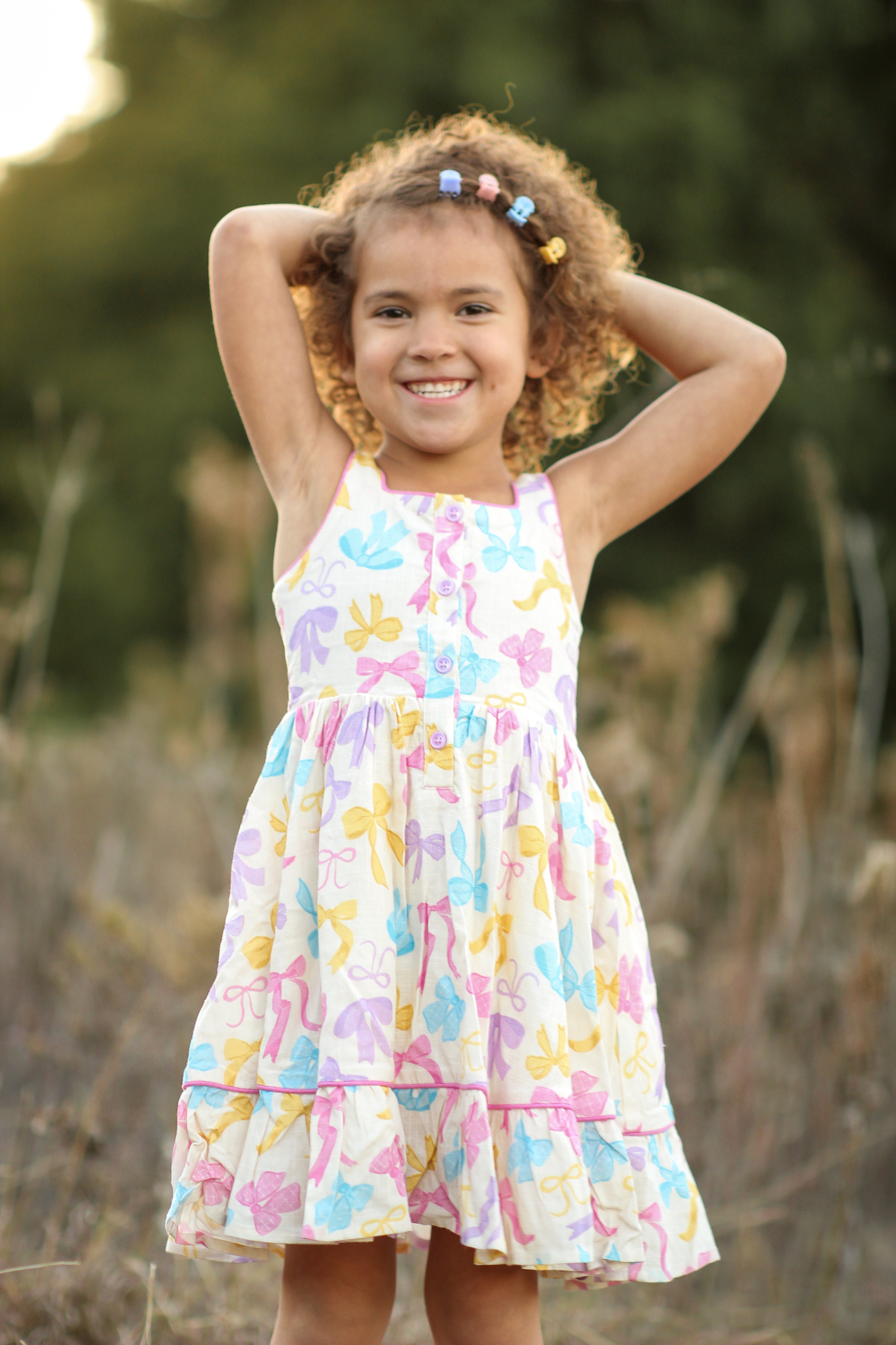 Elara Knit Dress - Bow Bliss