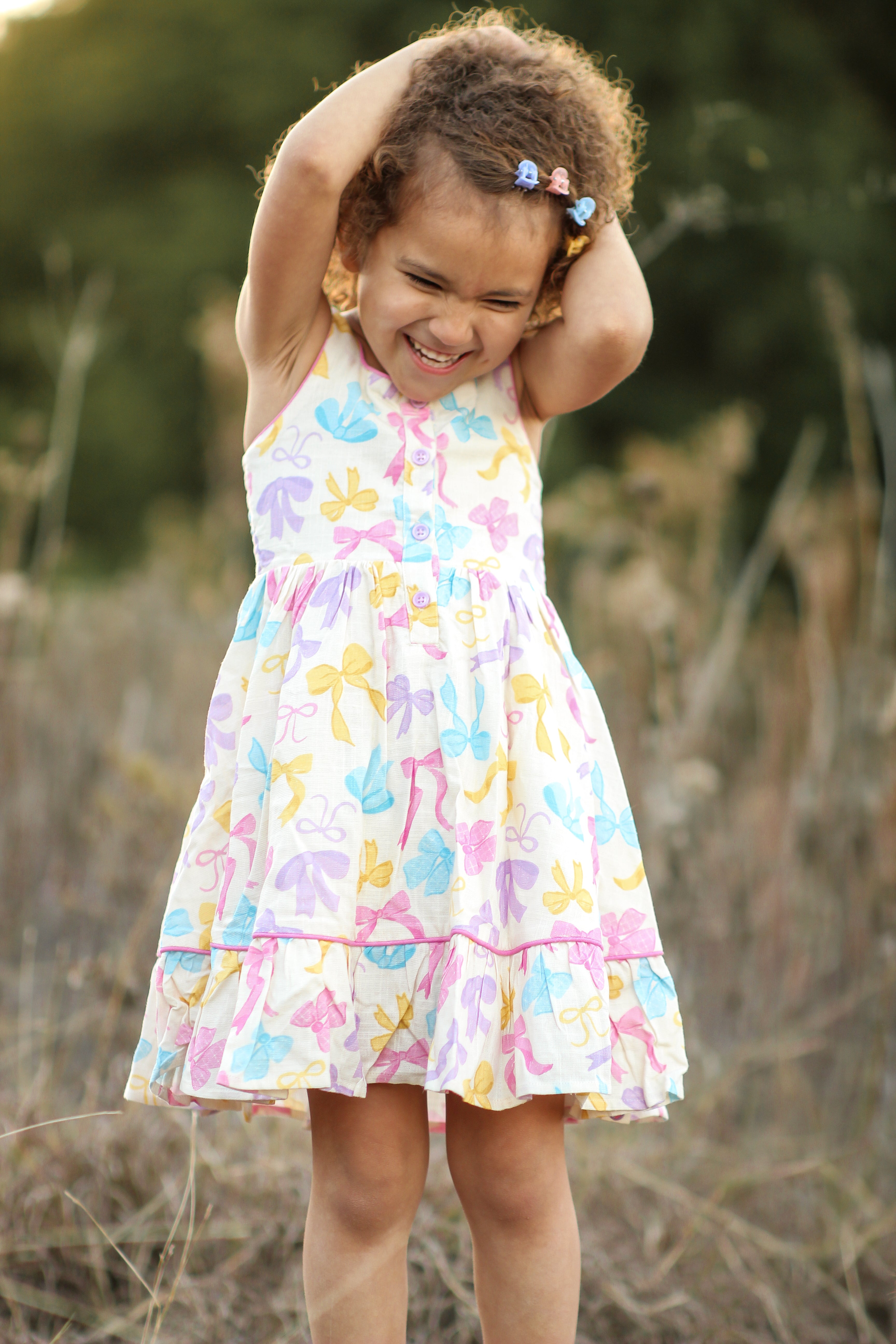 Elara Knit Dress - Bow Bliss