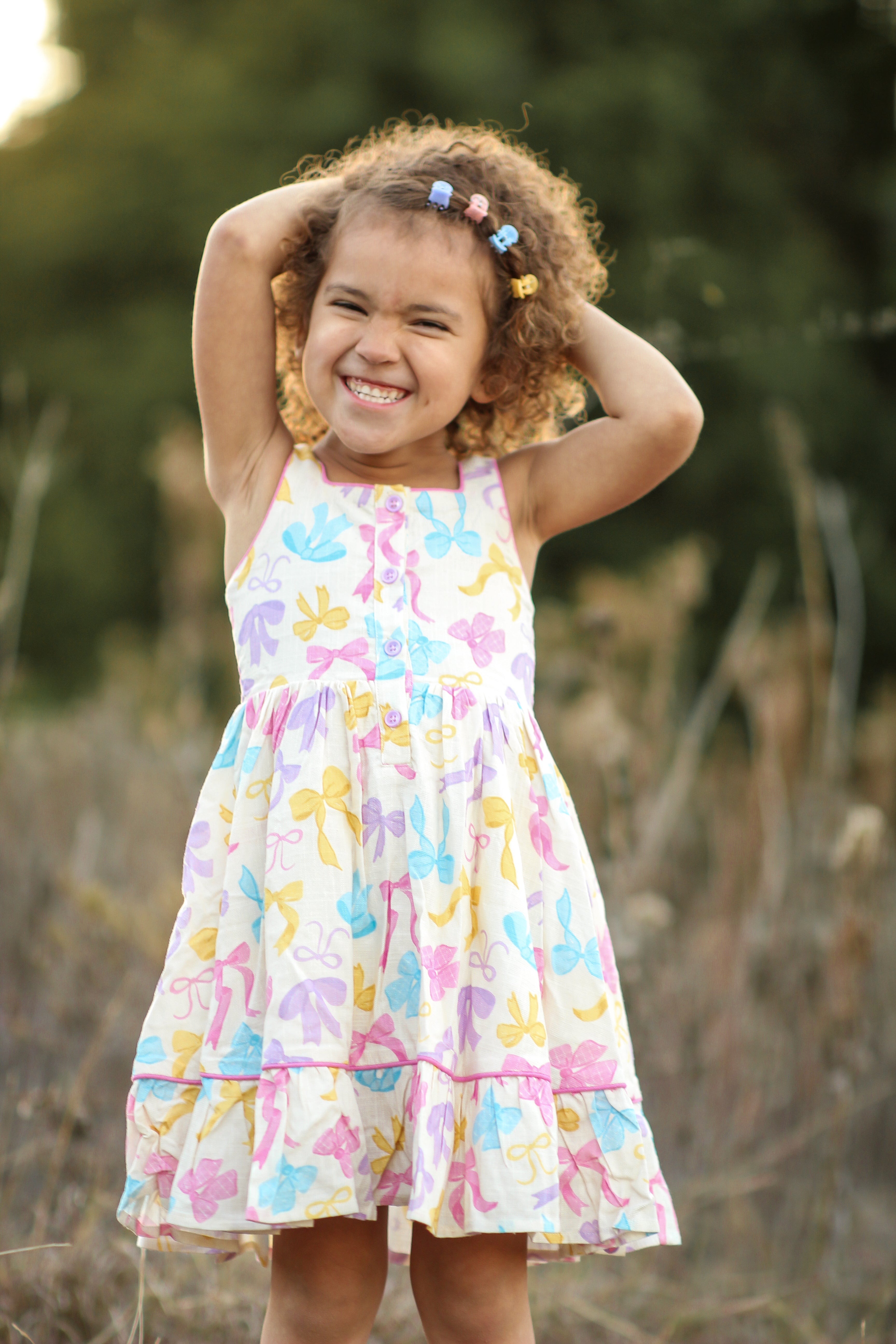 Elara Knit Dress - Bow Bliss