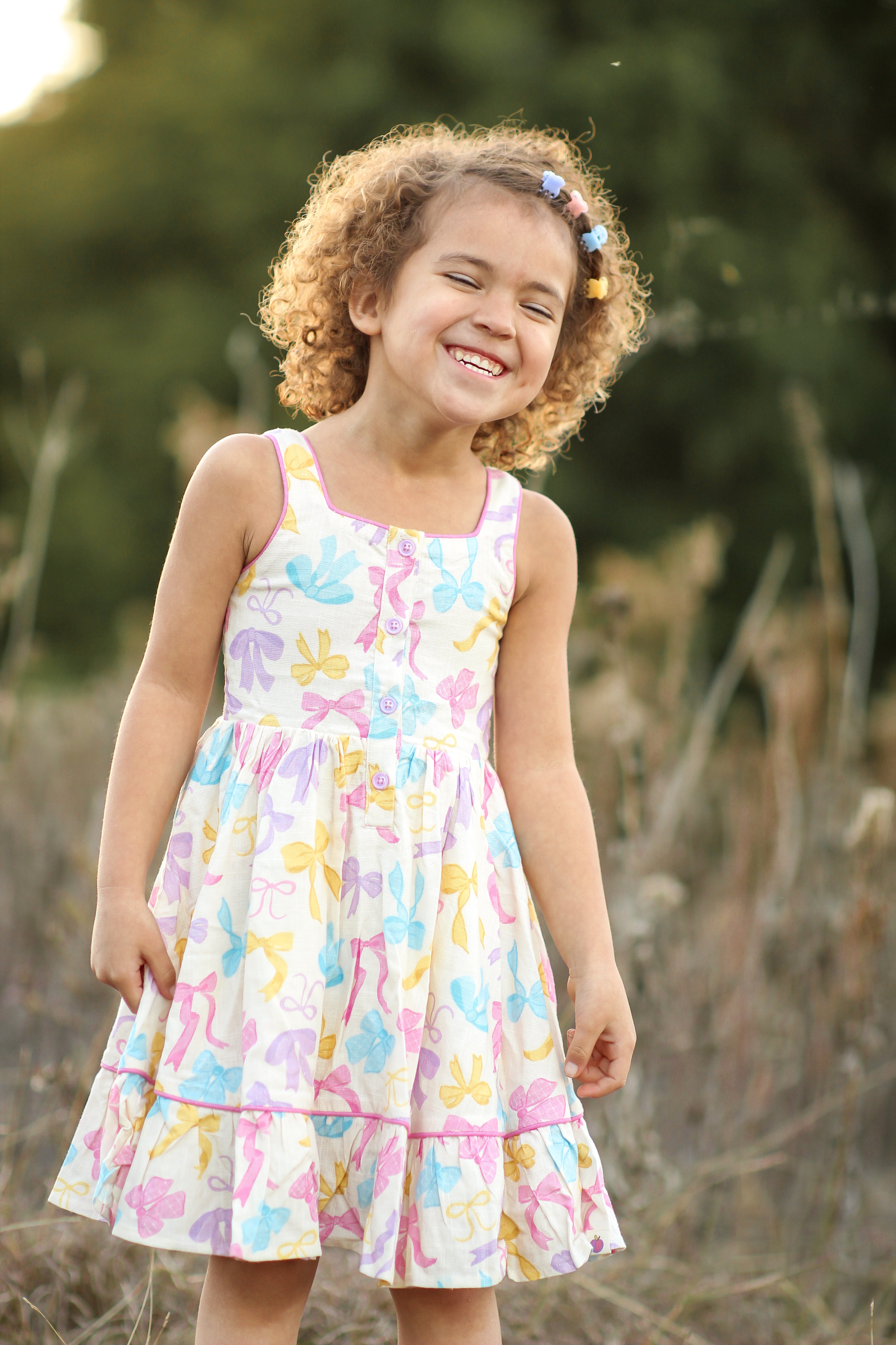 Elara Knit Dress - Bow Bliss
