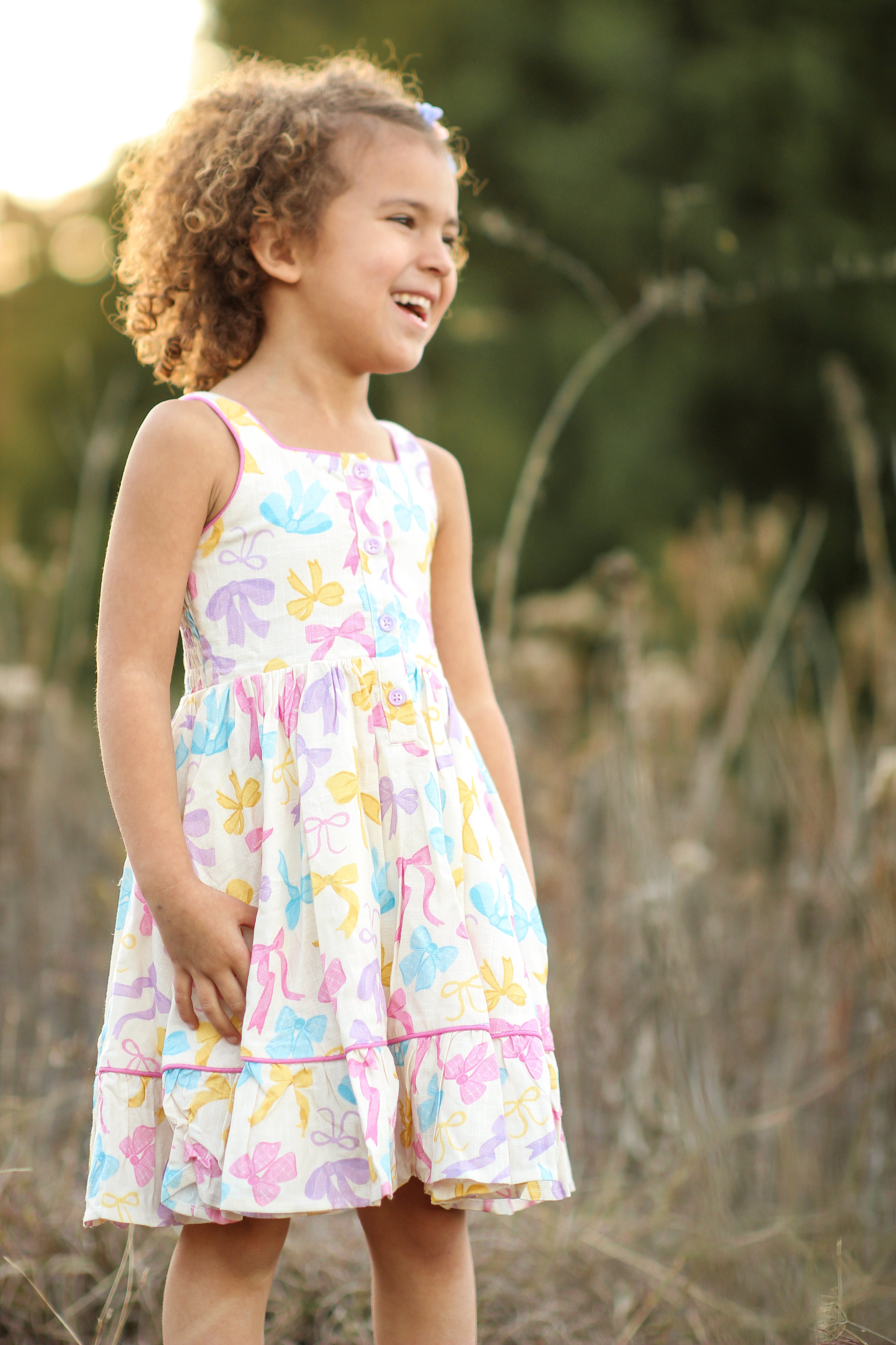 Elara Knit Dress - Bow Bliss