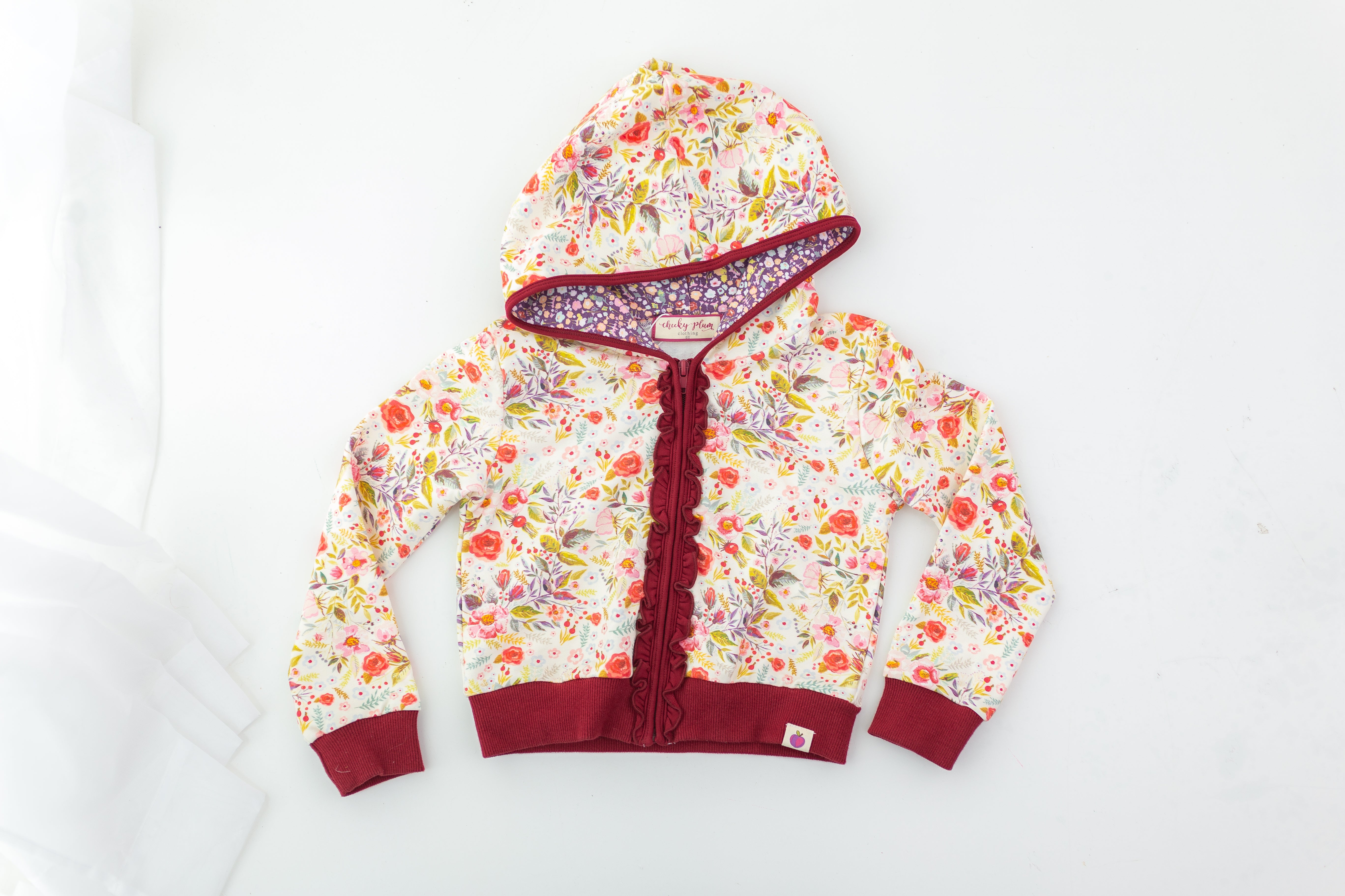 Isla Jogger Zipper Top - Cottage Rose