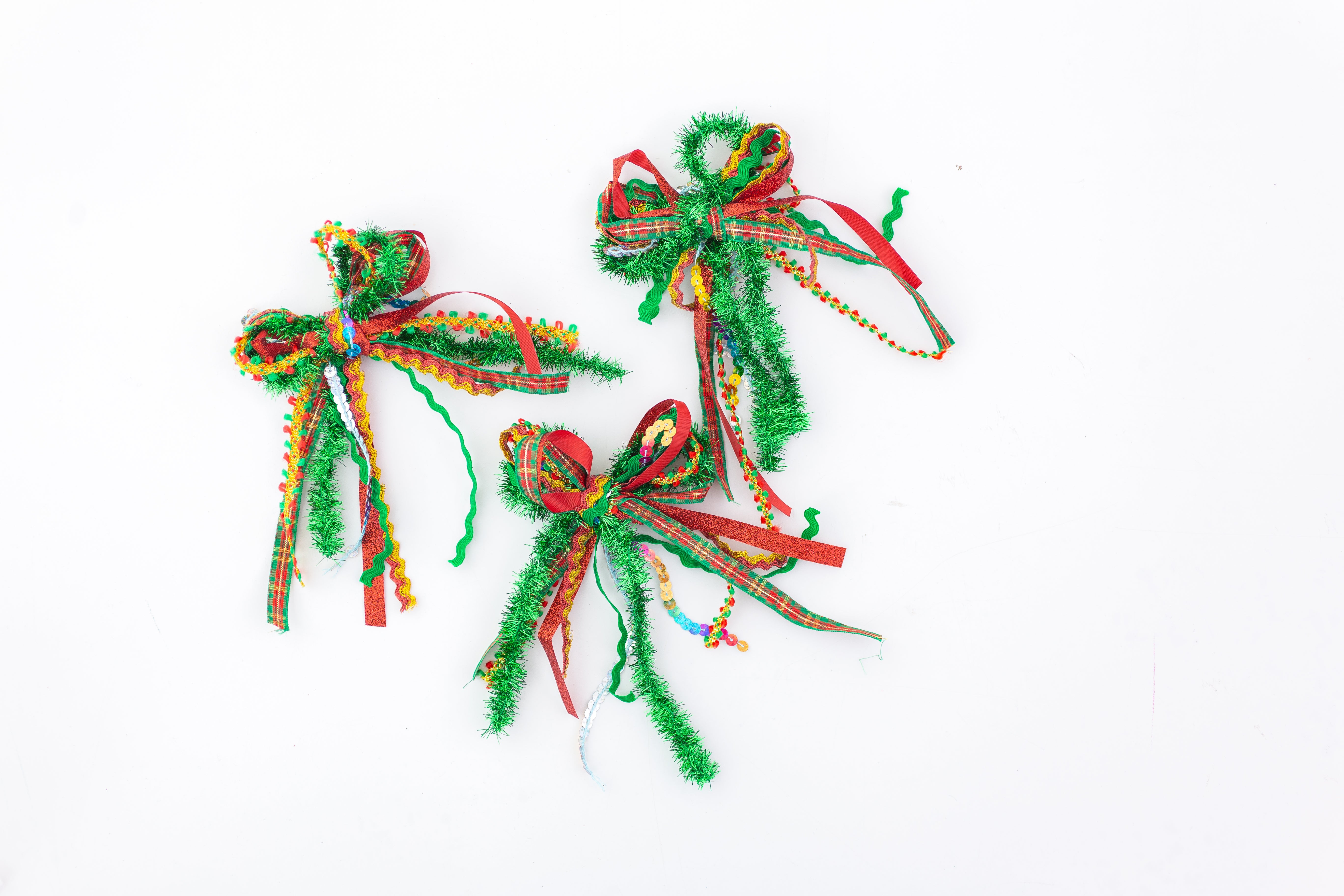 Textured Hair Bow - Merry Mix-Up